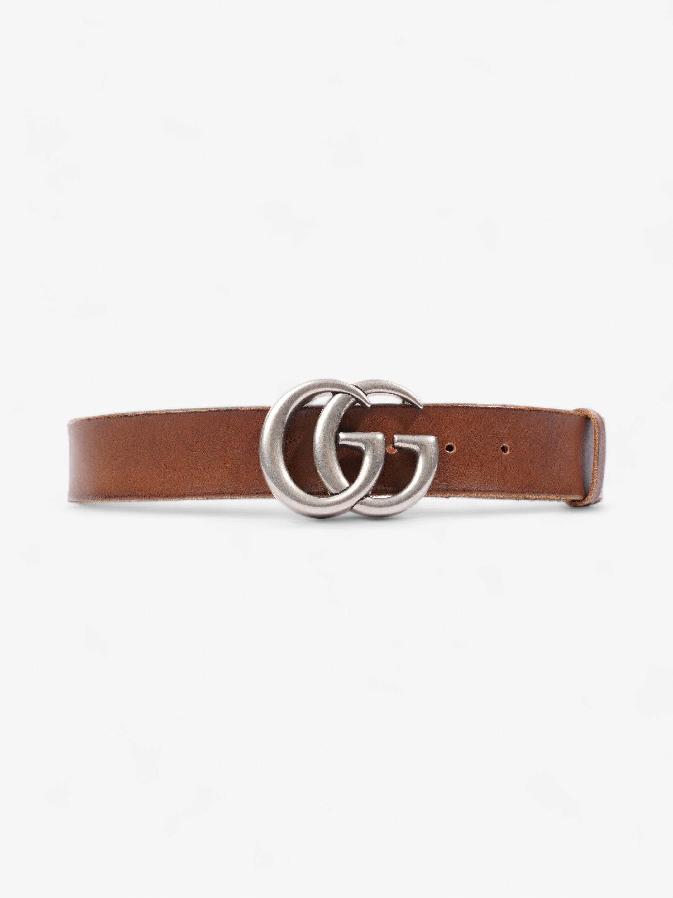 Gucci GG Marmont Wide Belt Brown Leather 85cm / 34"