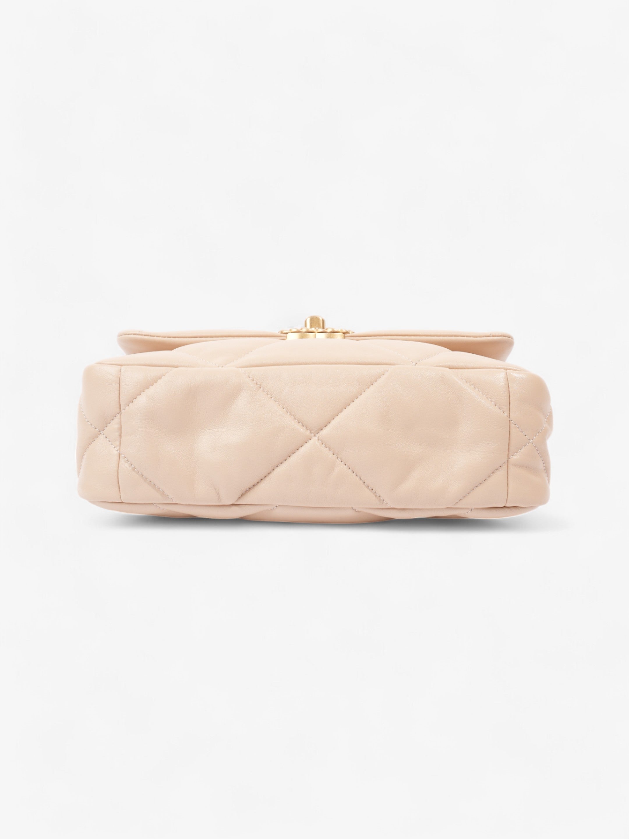 Chanel 19 Flap Beige Lambskin Leather Medium