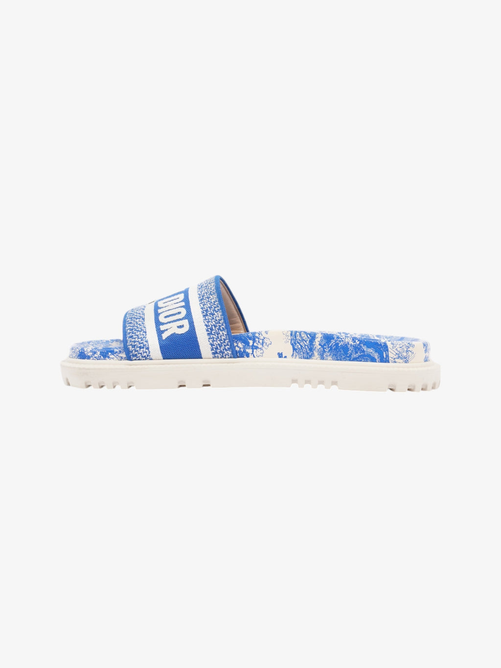 Christian Dior Dway Slides White / Blue Canvas EU 38 UK 5