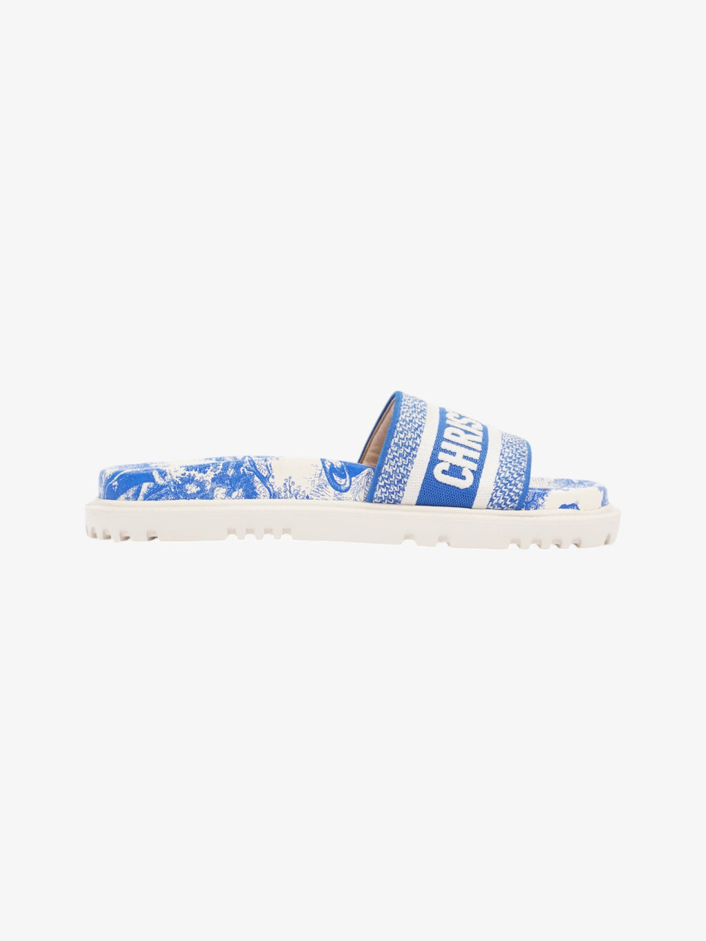 Christian Dior Dway Slides White / Blue Canvas EU 38 UK 5