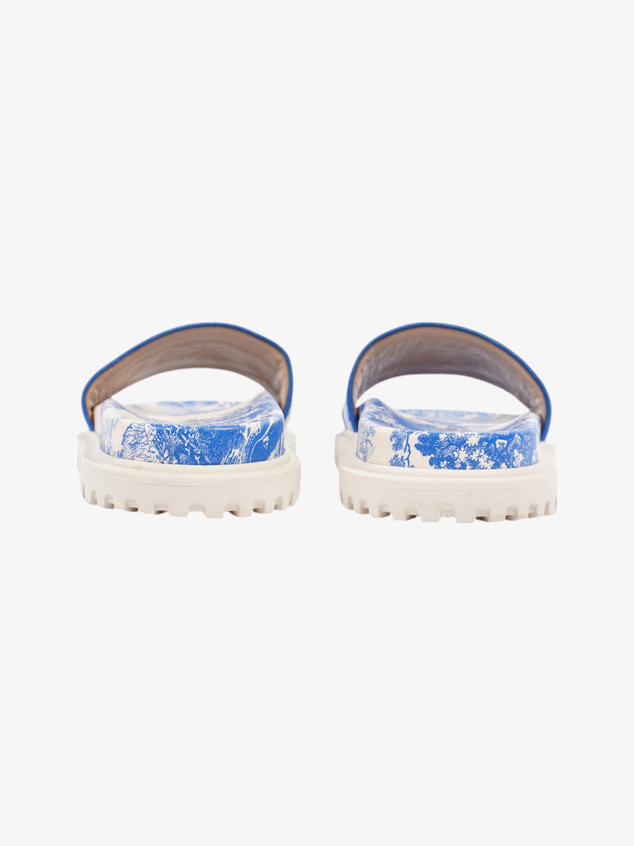 Christian Dior Dway Slides White / Blue Canvas EU 38 UK 5