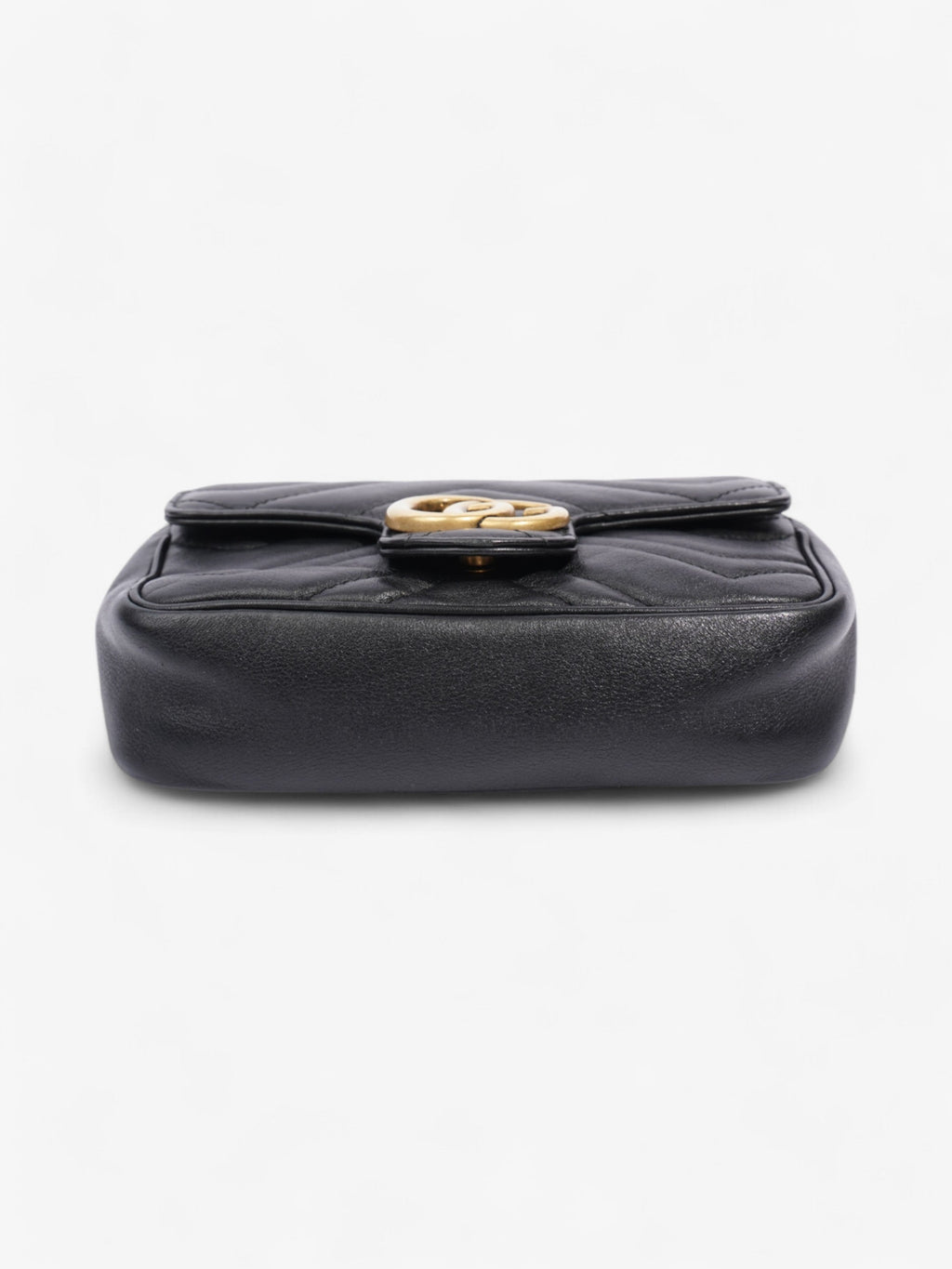 Gucci GG Marmont Black Matelasse Leather Super Mini