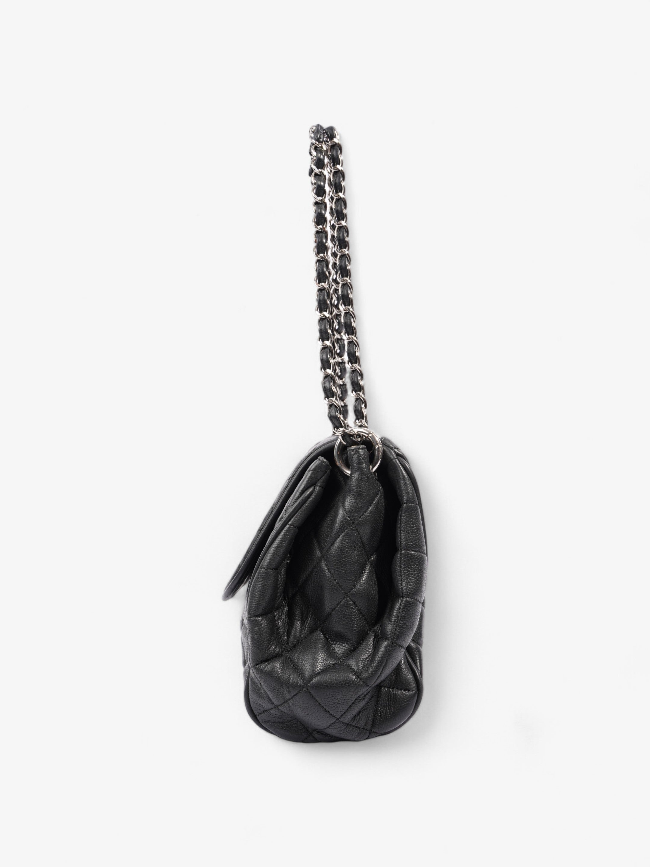 Chanel CC Accordion Flap Black Caviar Leather