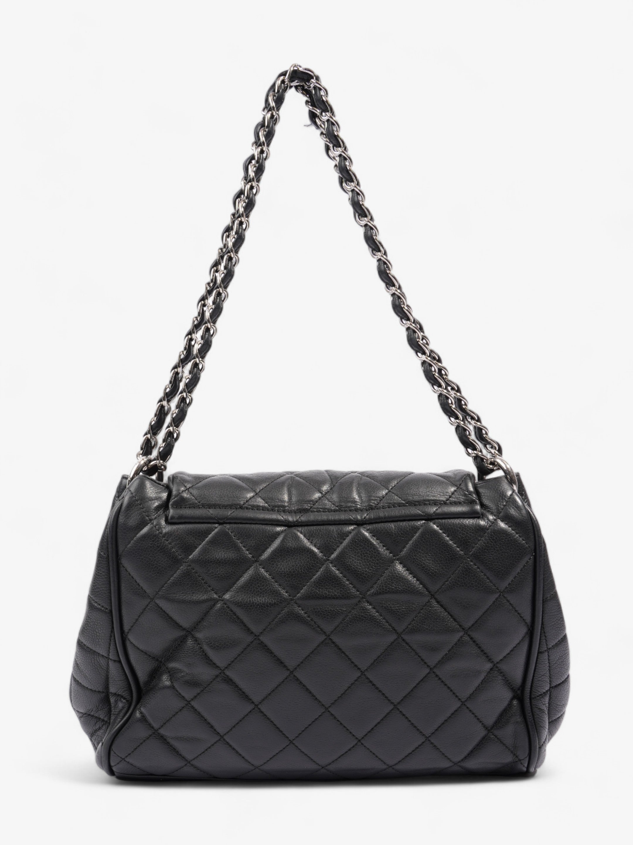 Chanel CC Accordion Flap Black Caviar Leather