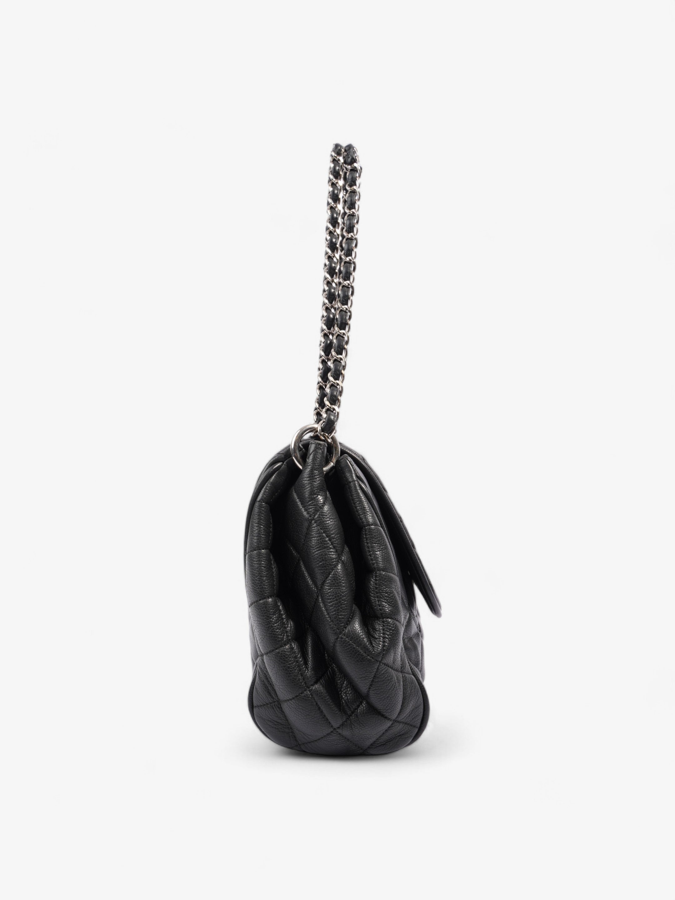 Chanel CC Accordion Flap Black Caviar Leather