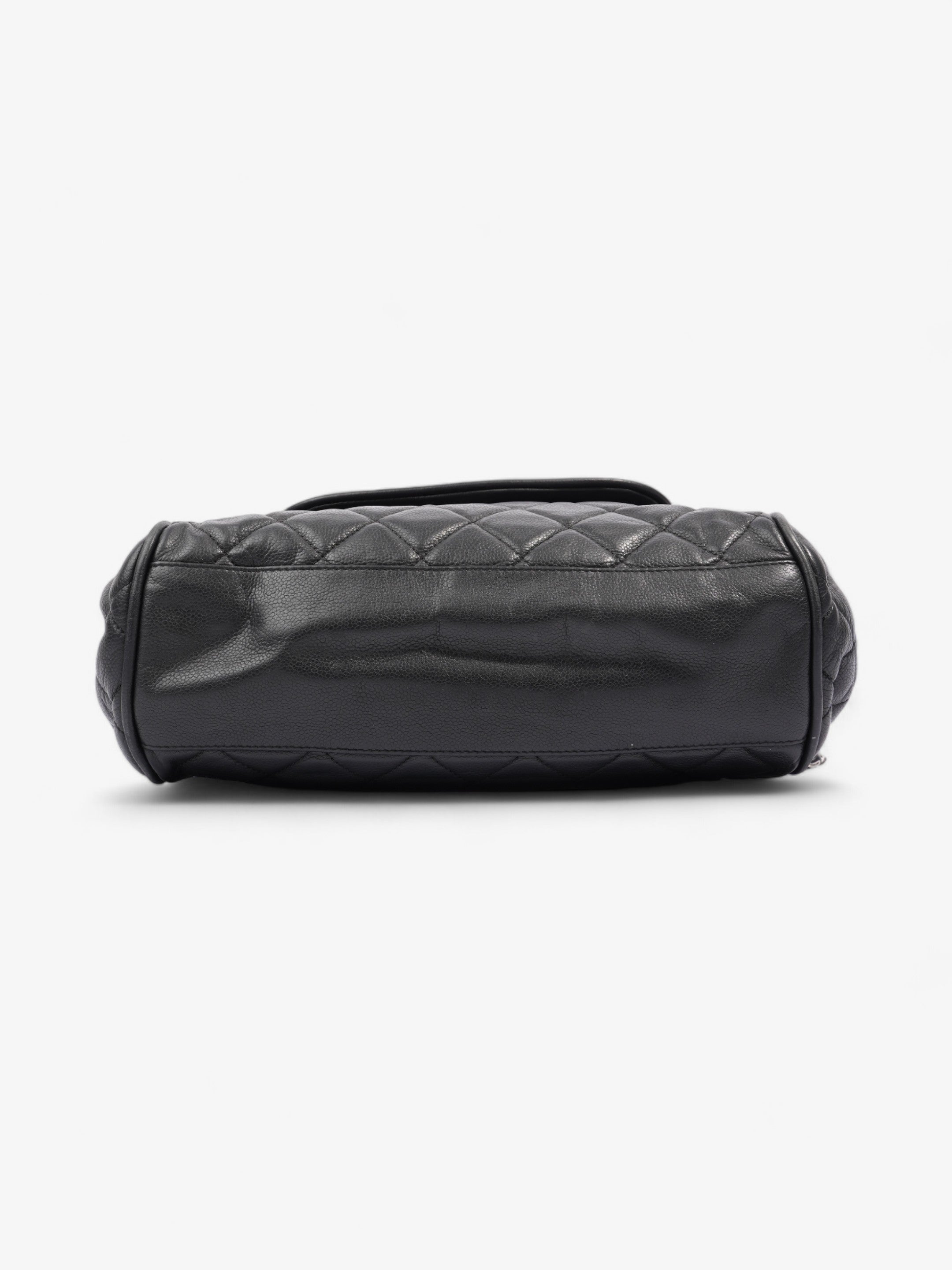 Chanel CC Accordion Flap Black Caviar Leather