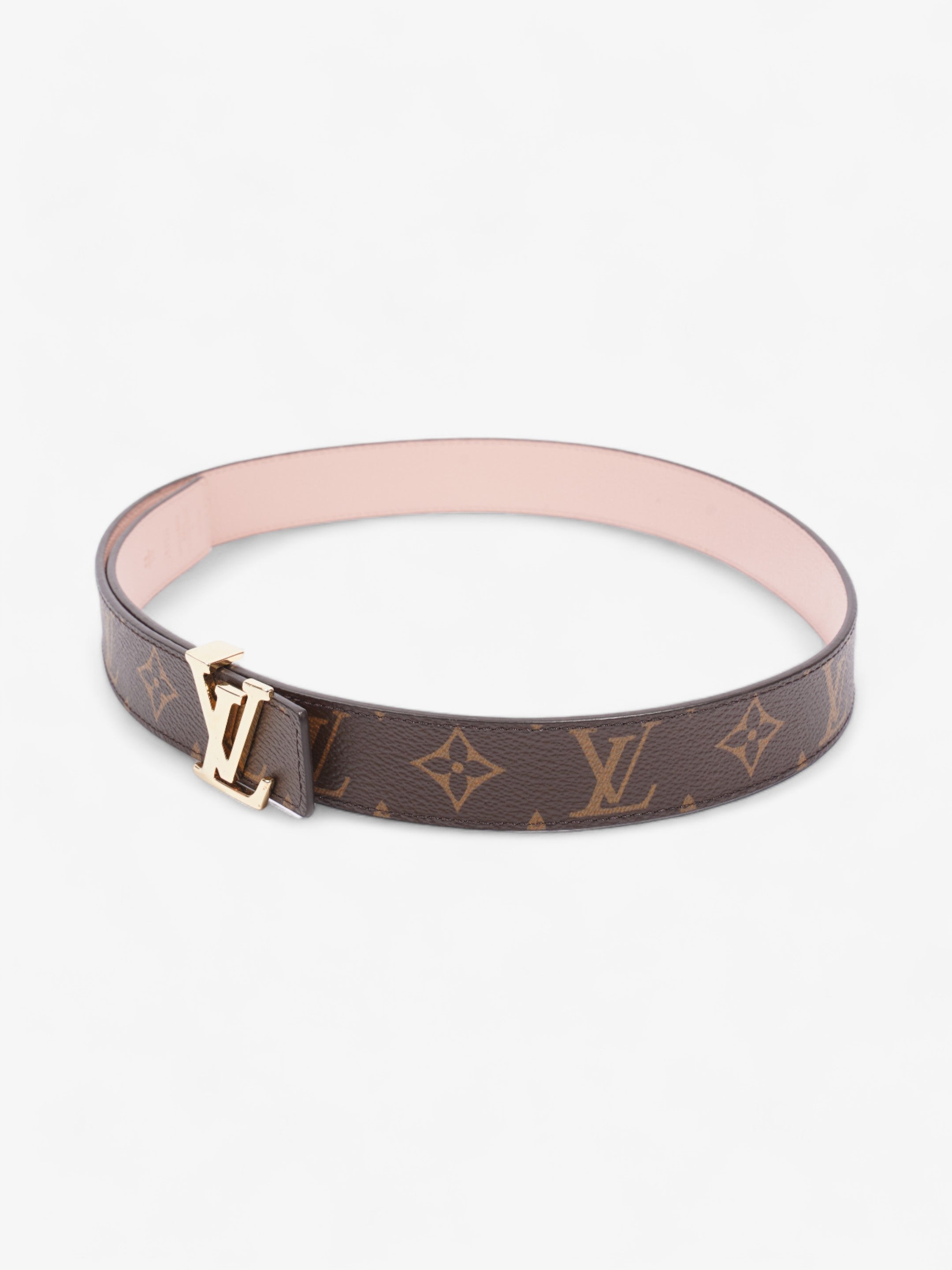 Louis Vuitton LV Initiales Reversible Belt Pink / Monogram Coated Canvas 80cm / 32"