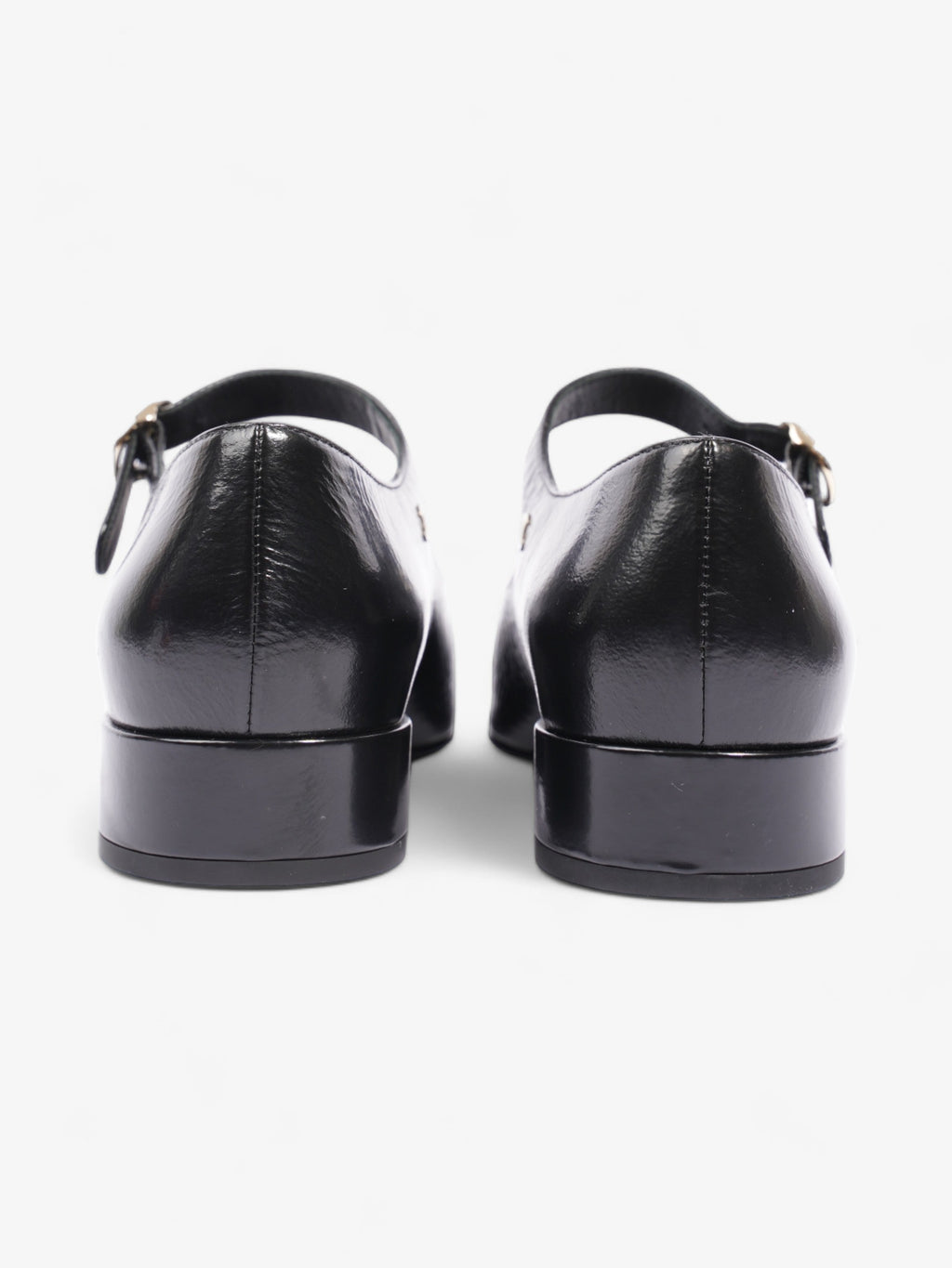 Chanel Chanel Mary Jane Pumps Black / Gold Leather EU 36.5 UK 3.5