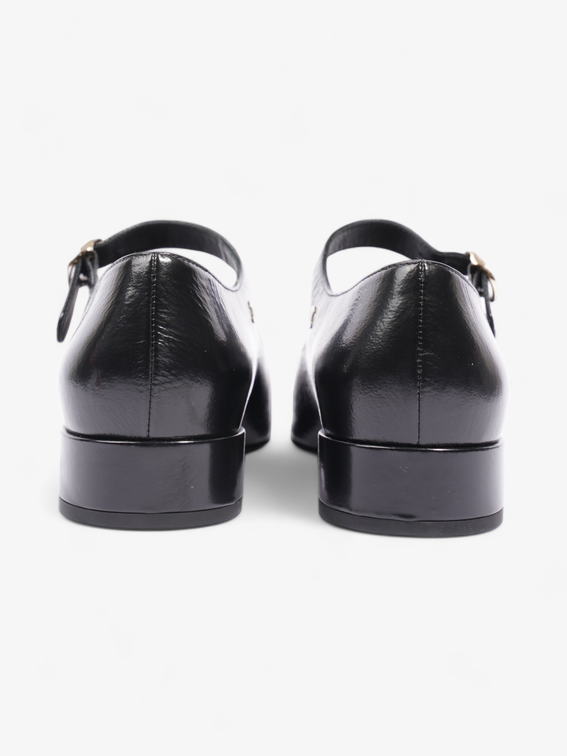 Chanel Chanel Mary Jane Pumps Black / Gold Leather EU 36.5 UK 3.5