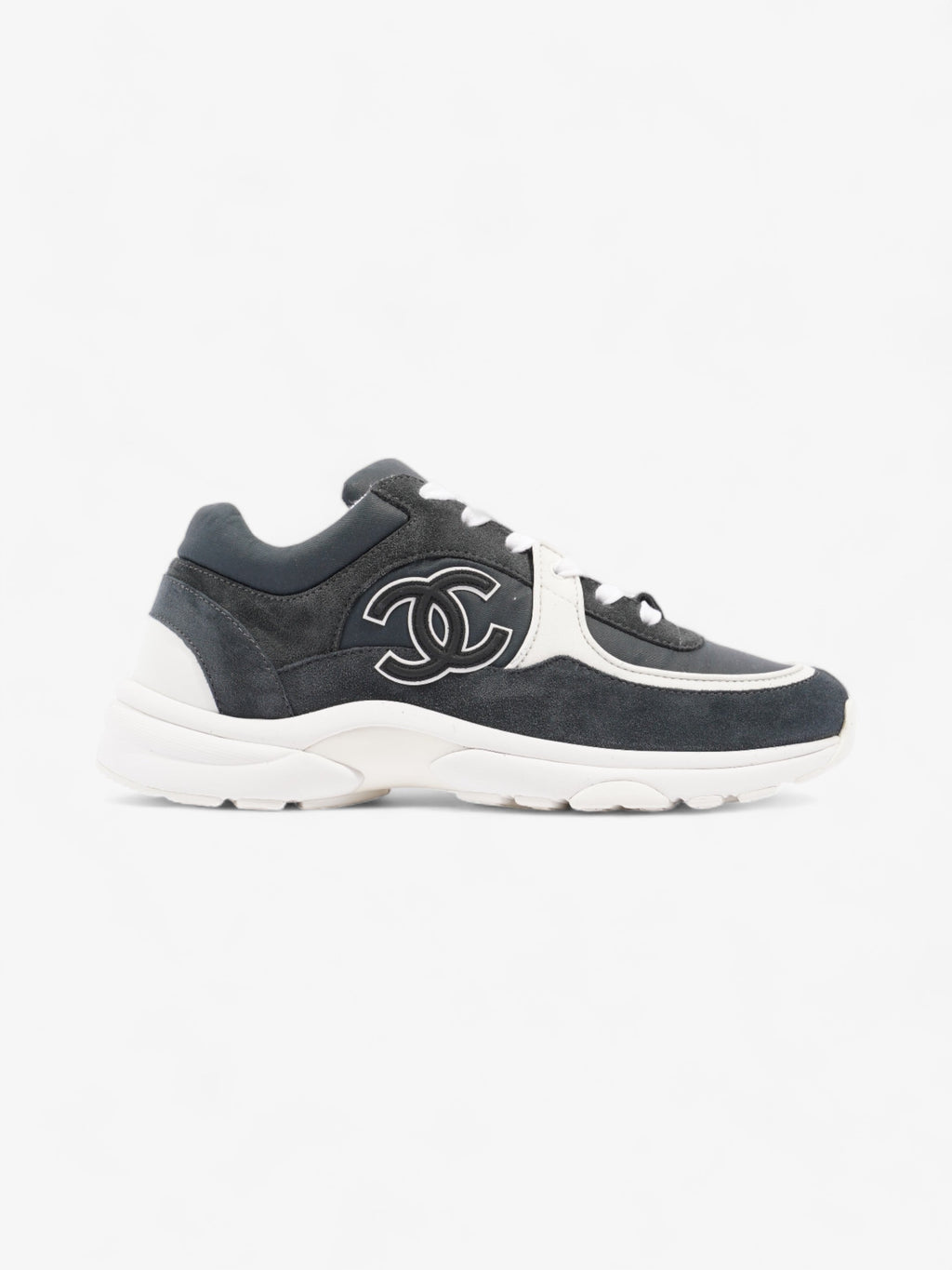 Chanel CC Trainer Black / White Suede EU 39.5 UK 6.5