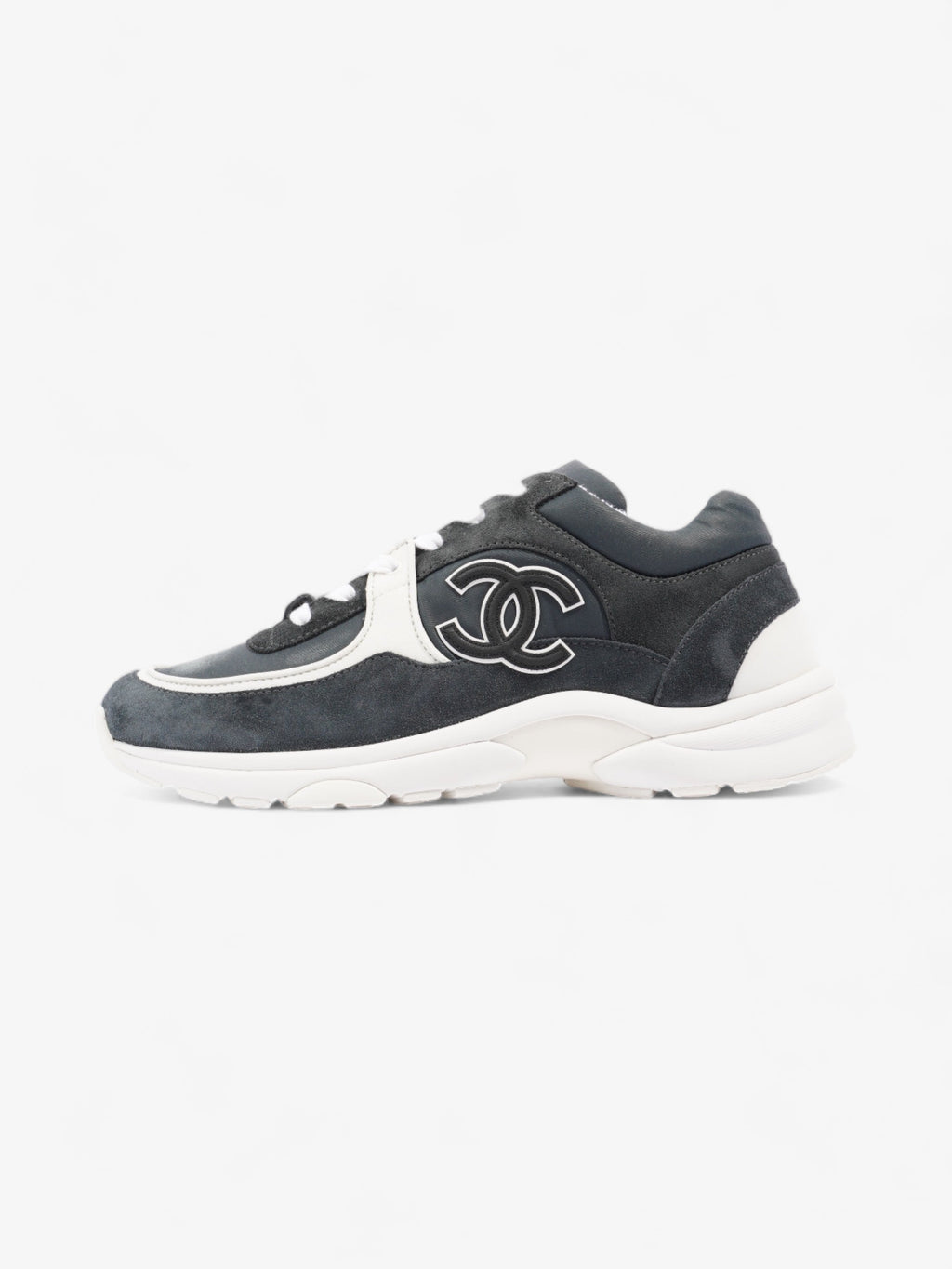 Chanel CC Trainer Black / White Suede EU 39.5 UK 6.5