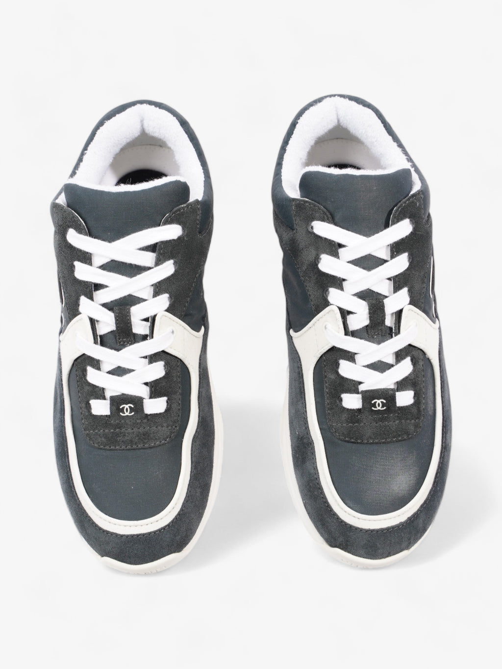 Chanel CC Trainer Black / White Suede EU 39.5 UK 6.5