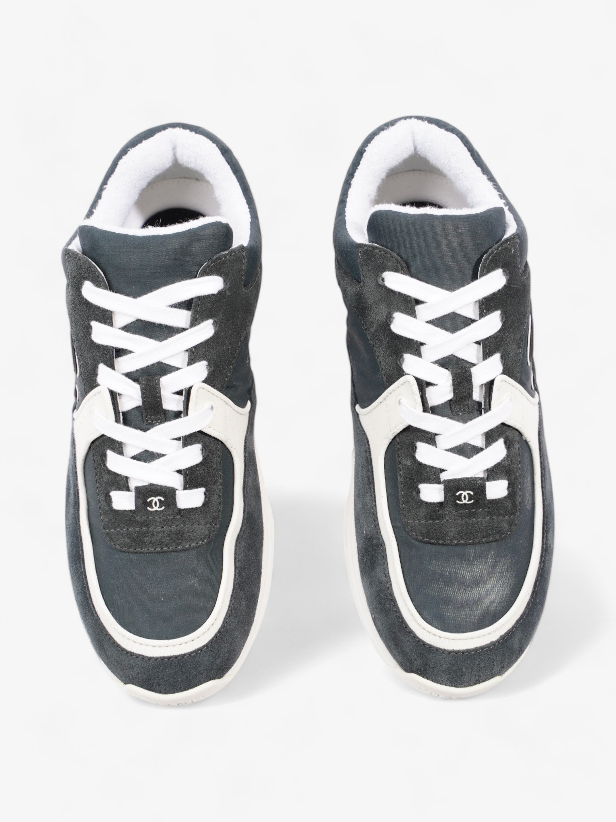 Chanel CC Trainer Black / White Suede EU 39.5 UK 6.5