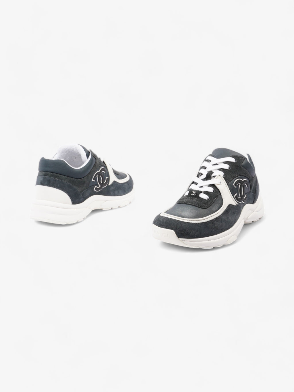 Chanel CC Trainer Black / White Suede EU 39.5 UK 6.5