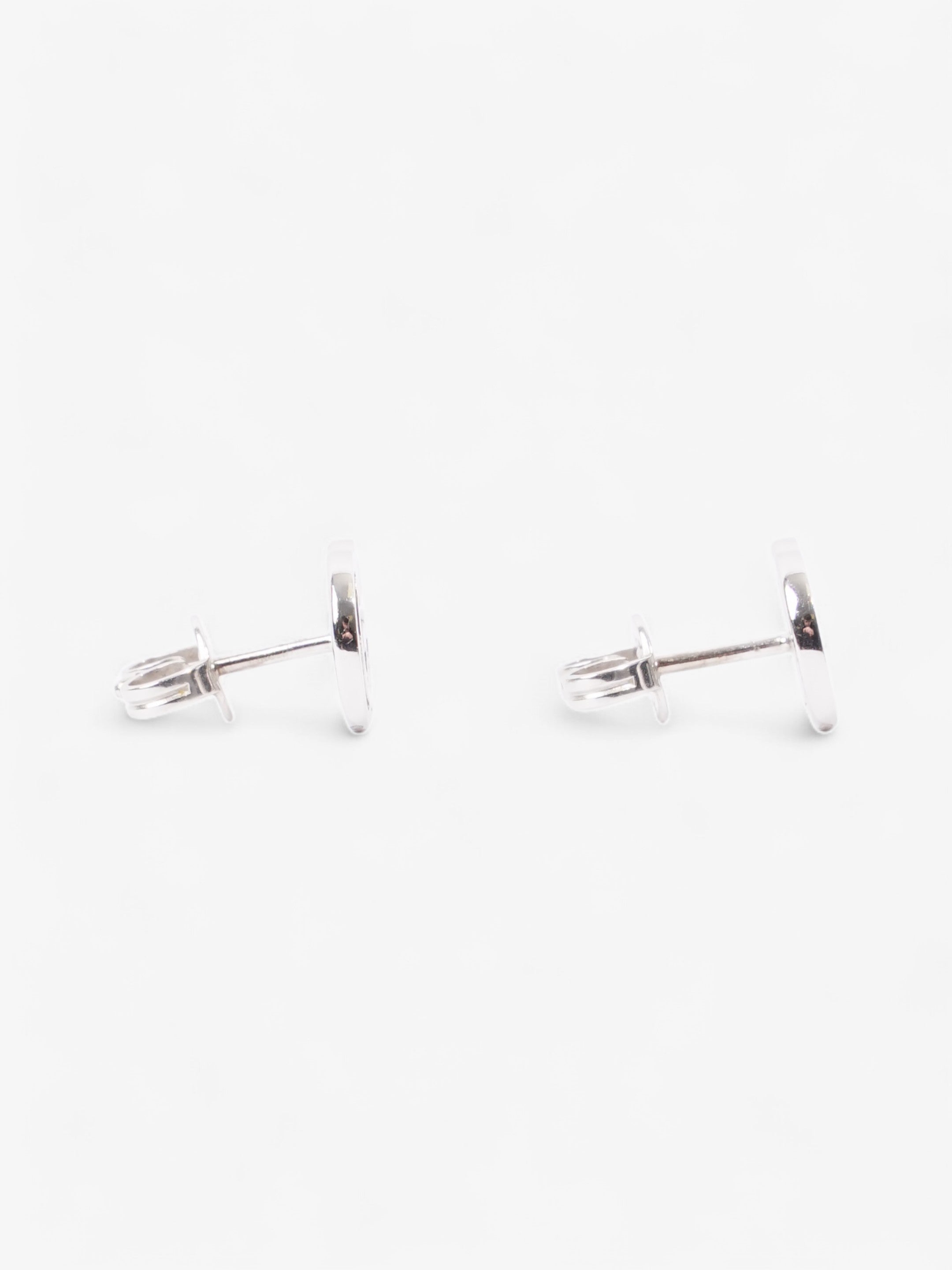Gucci GG Marmont Stud Earrings White White Gold