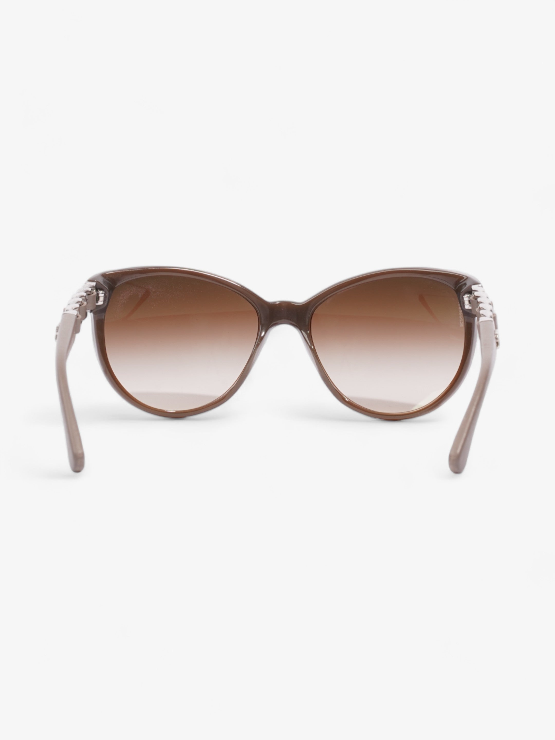 Chanel Chain Sunglasses Dusty Pink / Brown Acetate 135mm