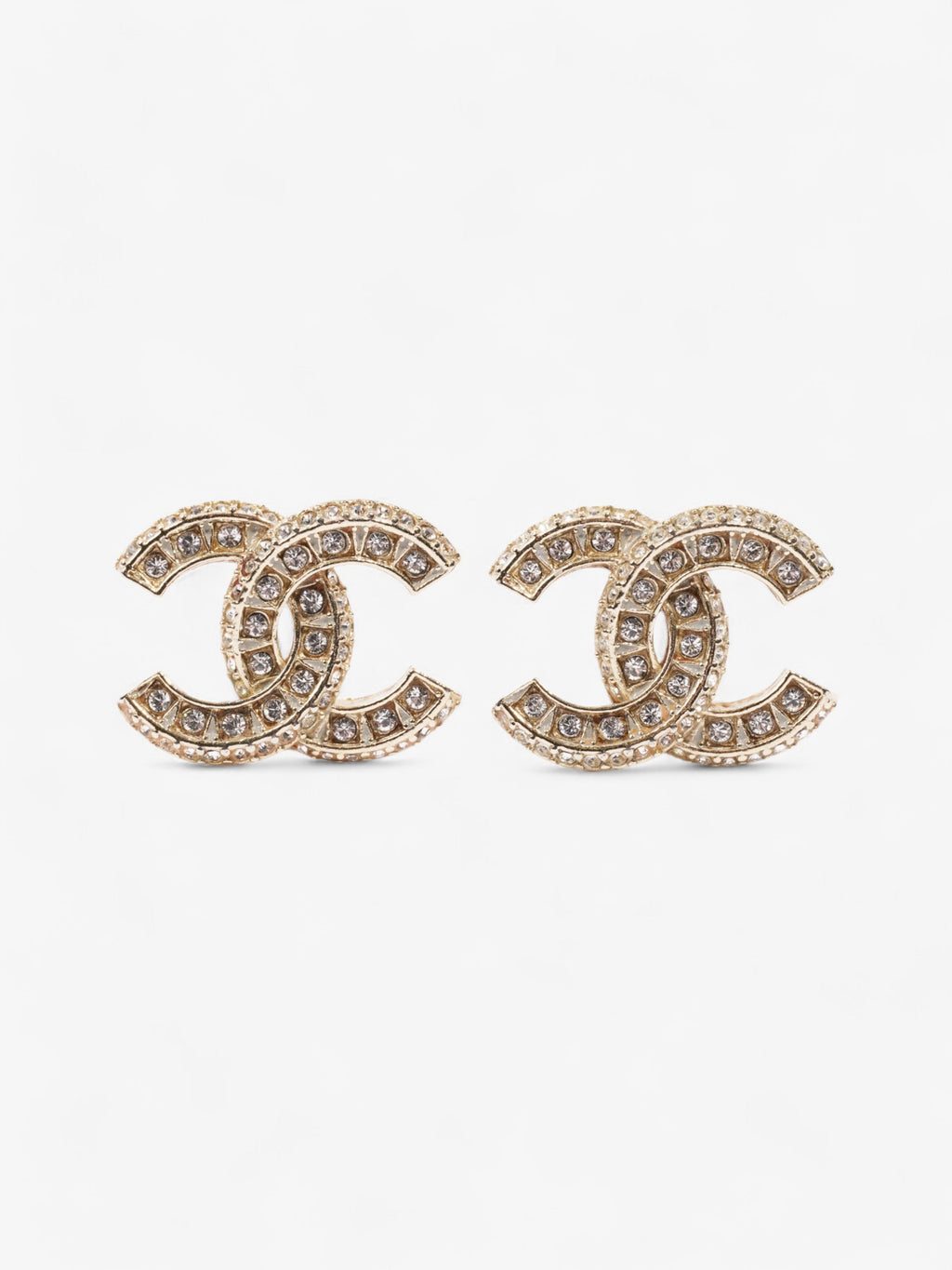 Chanel CC Earrings Gold Base Metal