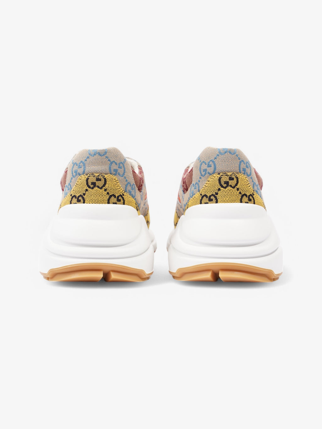 Gucci Rhyton Sneakers Orange / Yellow / White Canvas EU 42 UK 8