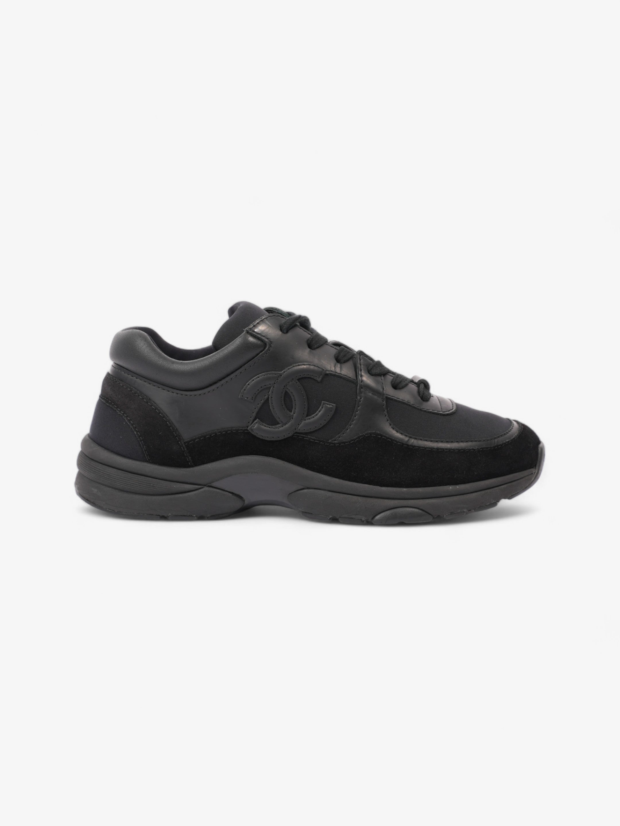 Chanel CC Runner Black Leather EU 37.5 UK 4.5
