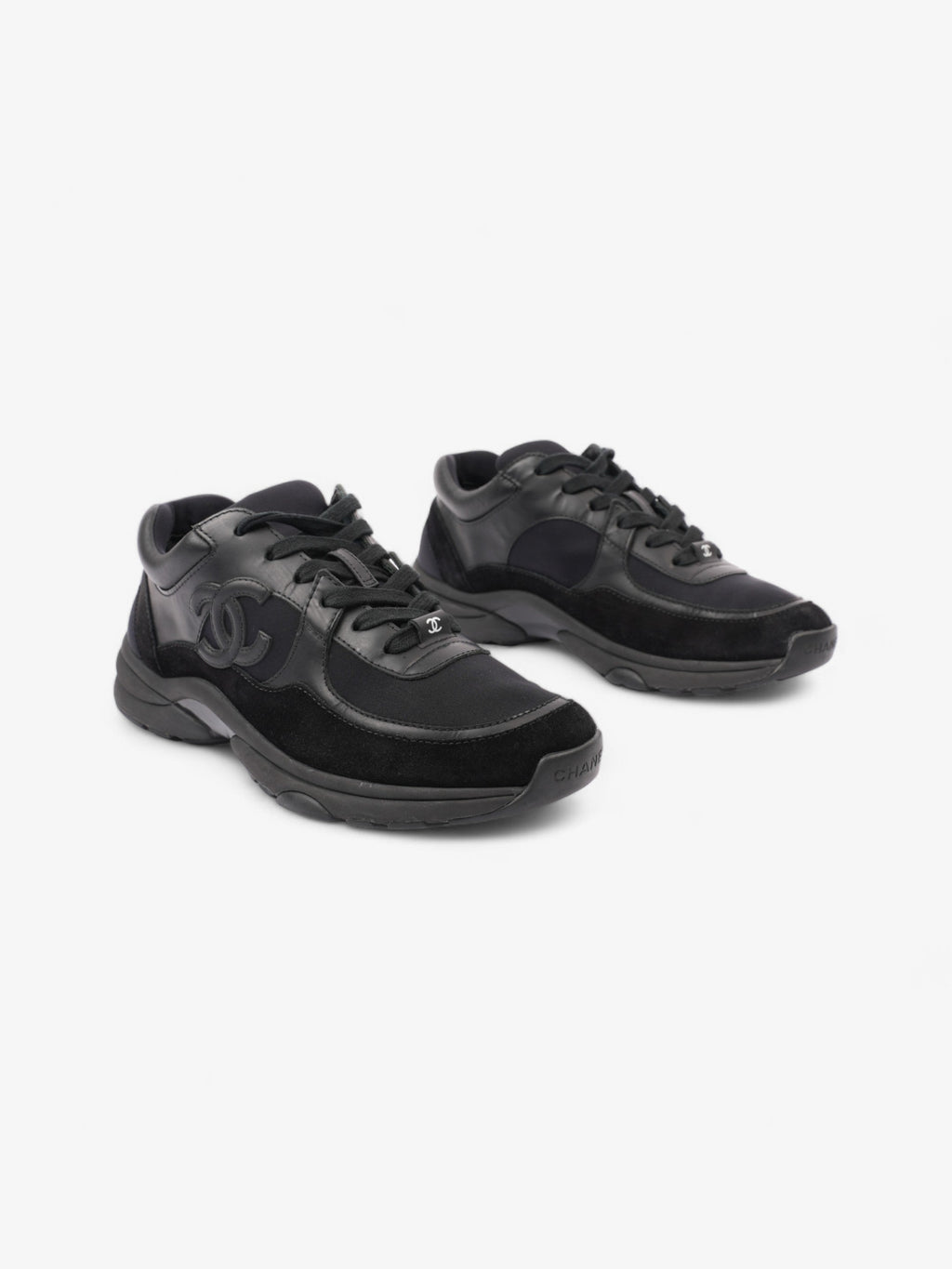 Chanel CC Runner Black Leather EU 37.5 UK 4.5