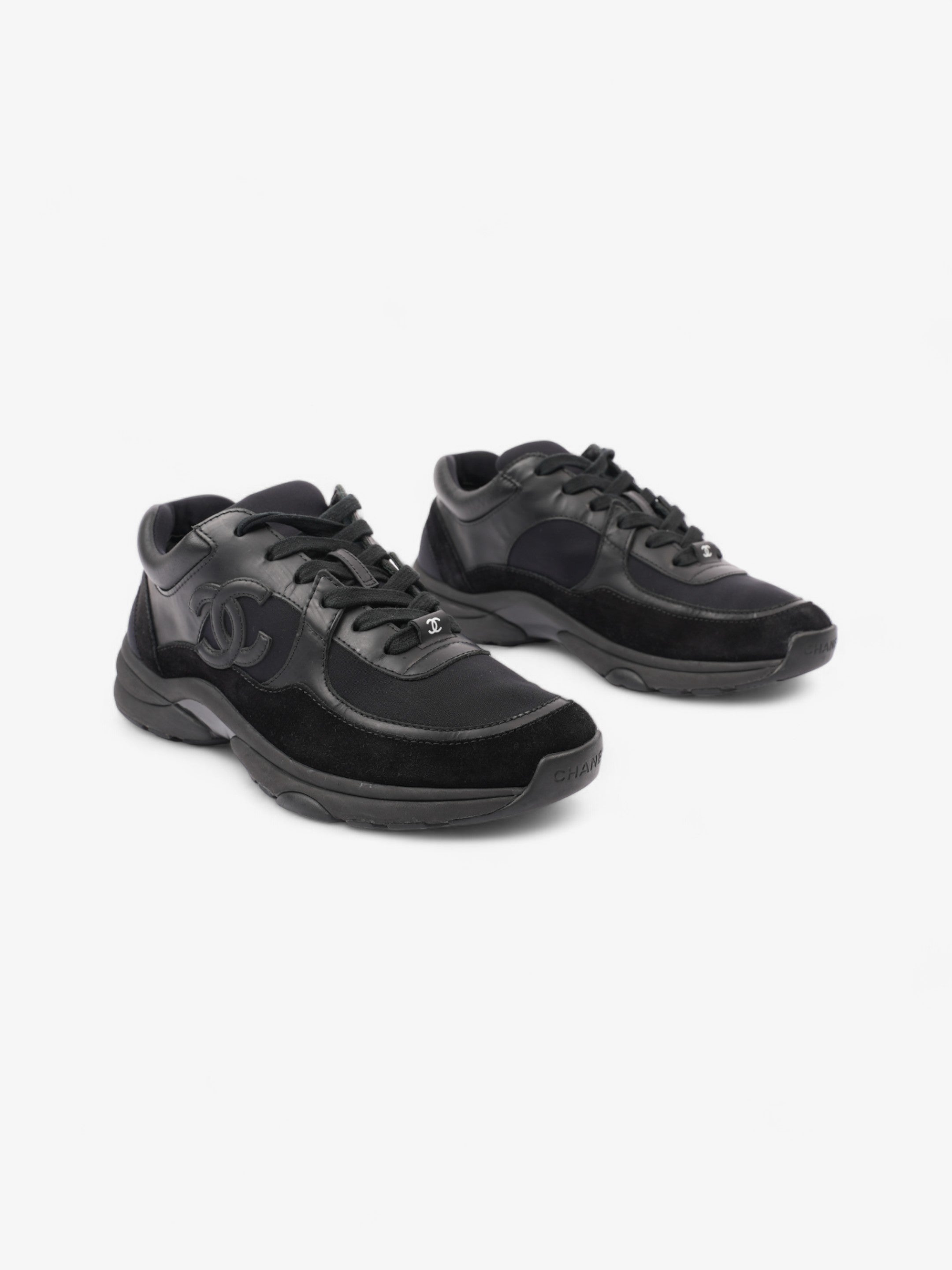 Chanel CC Runner Black Leather EU 37.5 UK 4.5