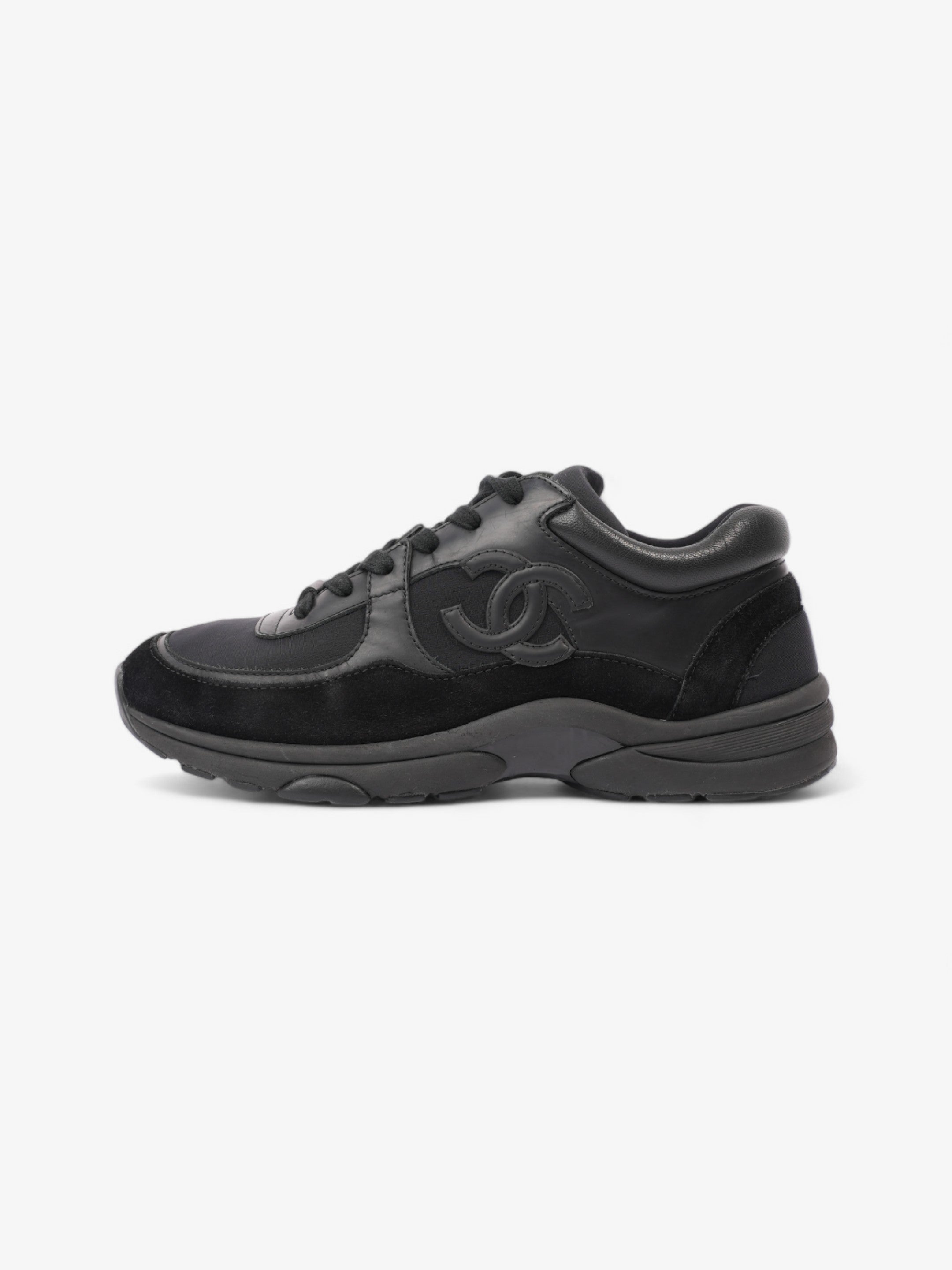 Chanel CC Runner Black Leather EU 37.5 UK 4.5