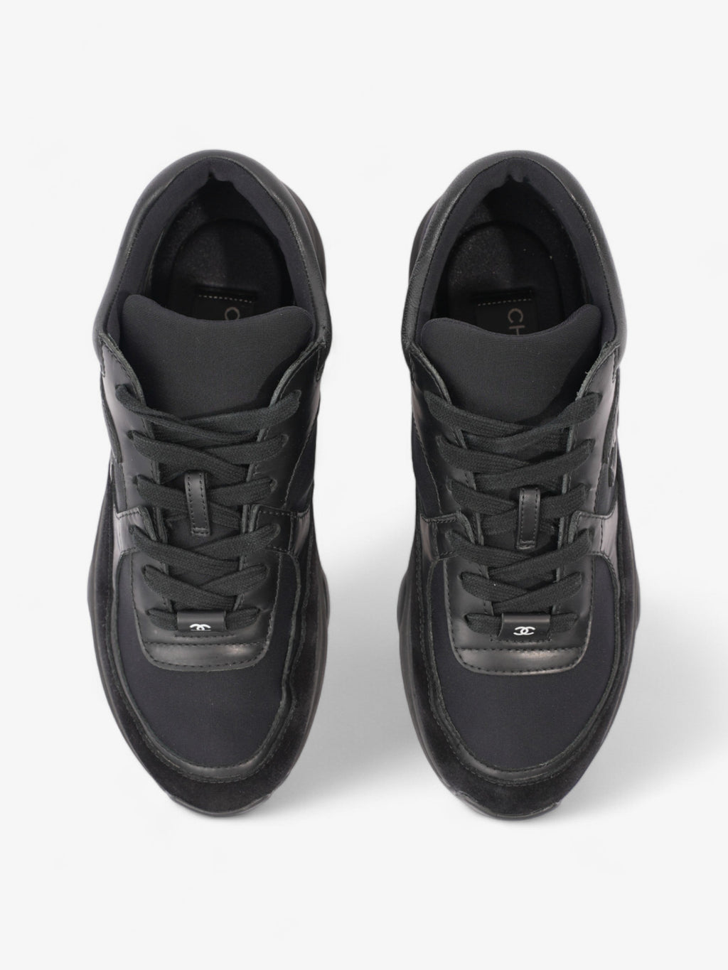 Chanel CC Runner Black Leather EU 37.5 UK 4.5