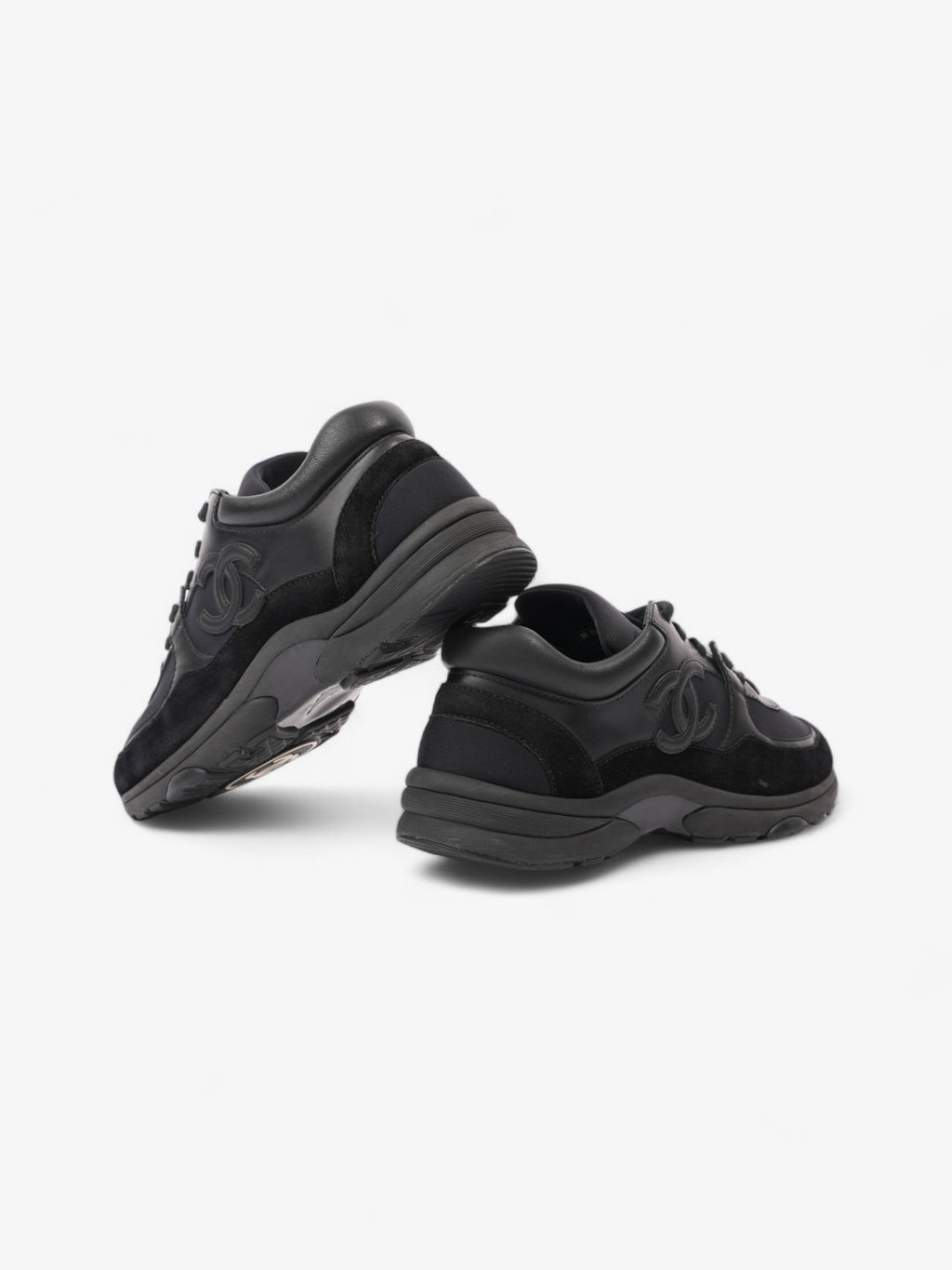 Chanel CC Runner Black Leather EU 37.5 UK 4.5