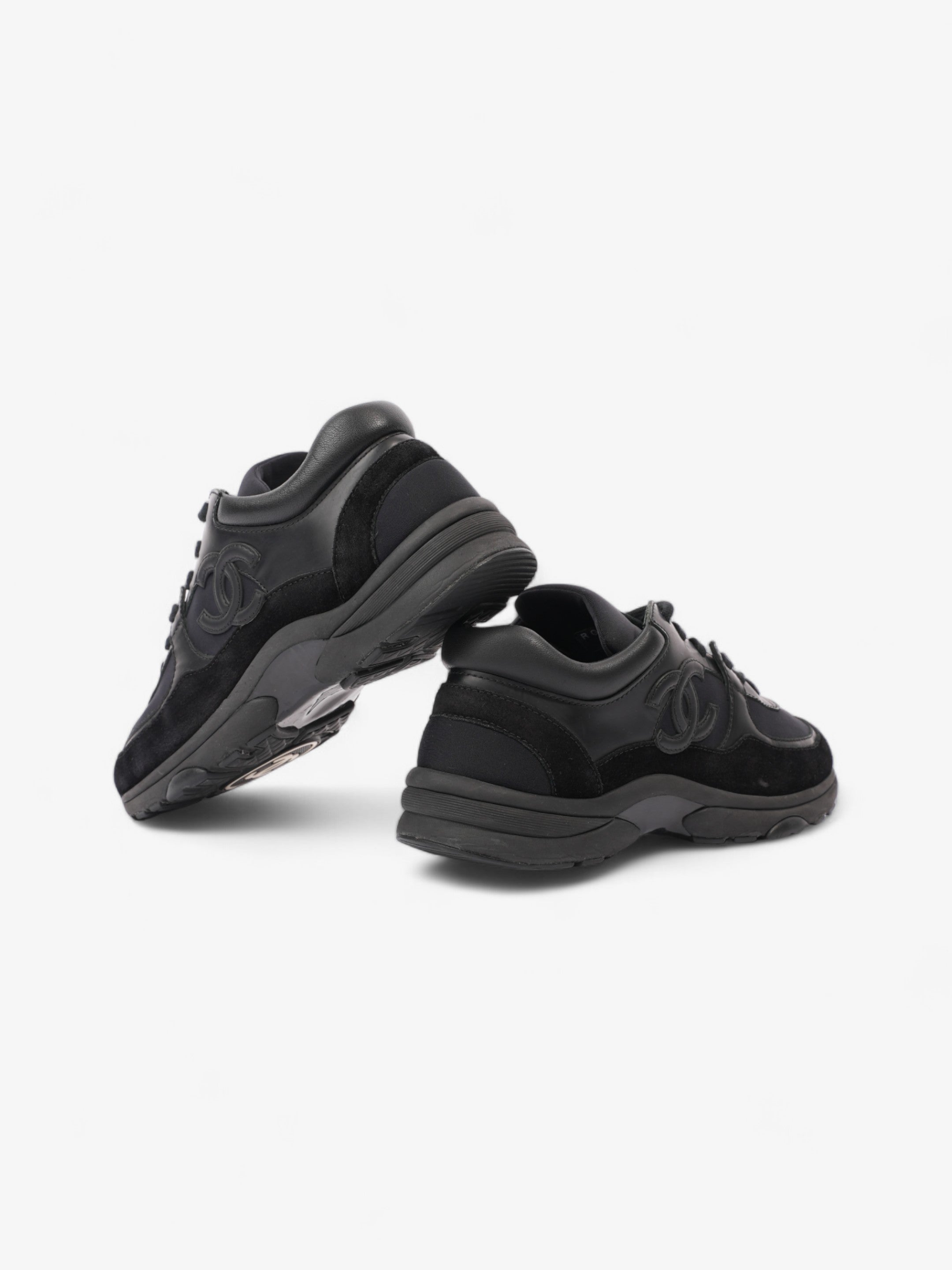 Chanel CC Runner Black Leather EU 37.5 UK 4.5