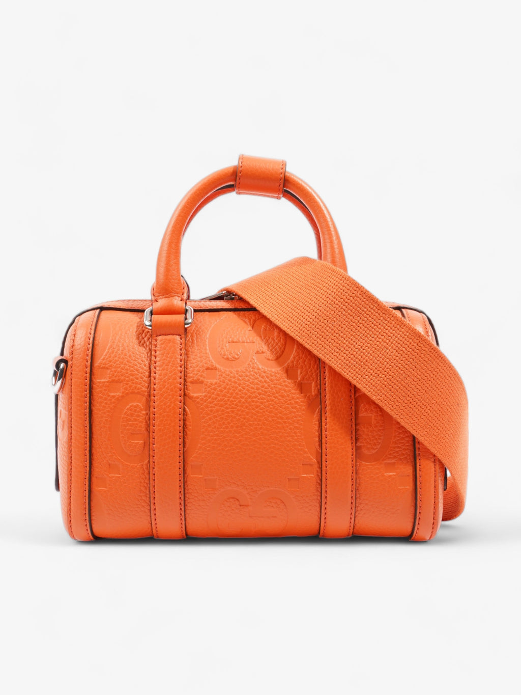 Gucci Jumbo GG Duffle Orange Leather Mini