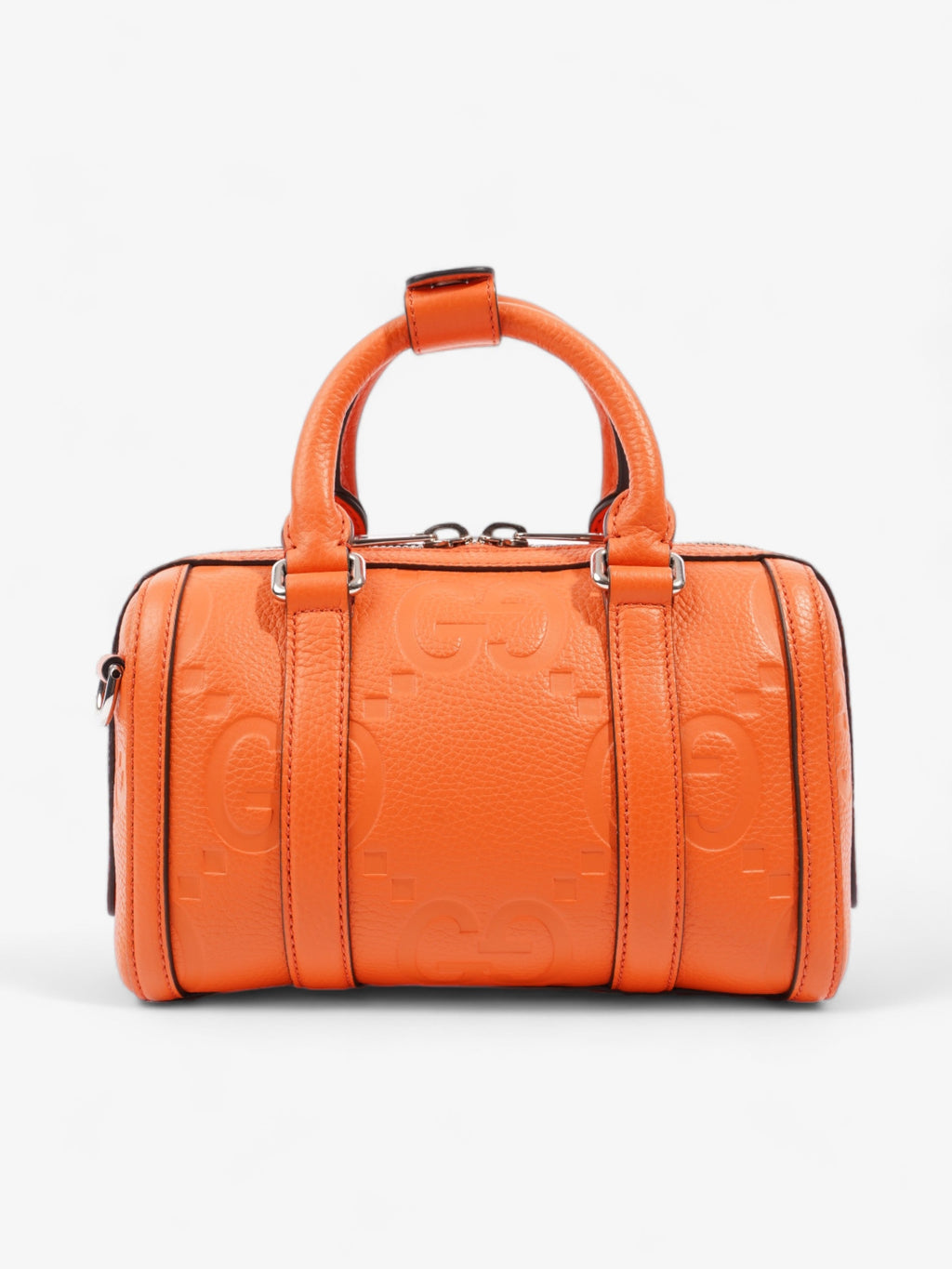 Gucci Jumbo GG Duffle Orange Leather Mini