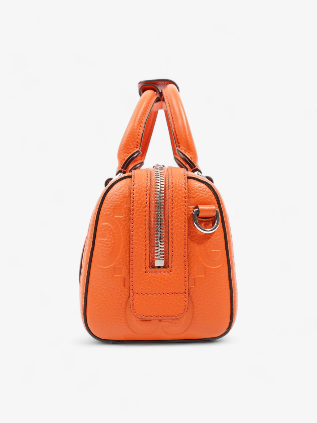 Gucci Jumbo GG Duffle Orange Leather Mini