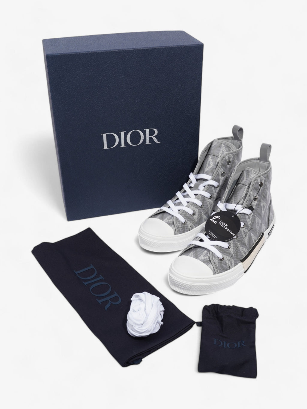 Christian Dior B23 High-tops Grey / White Canvas EU 43 UK 9
