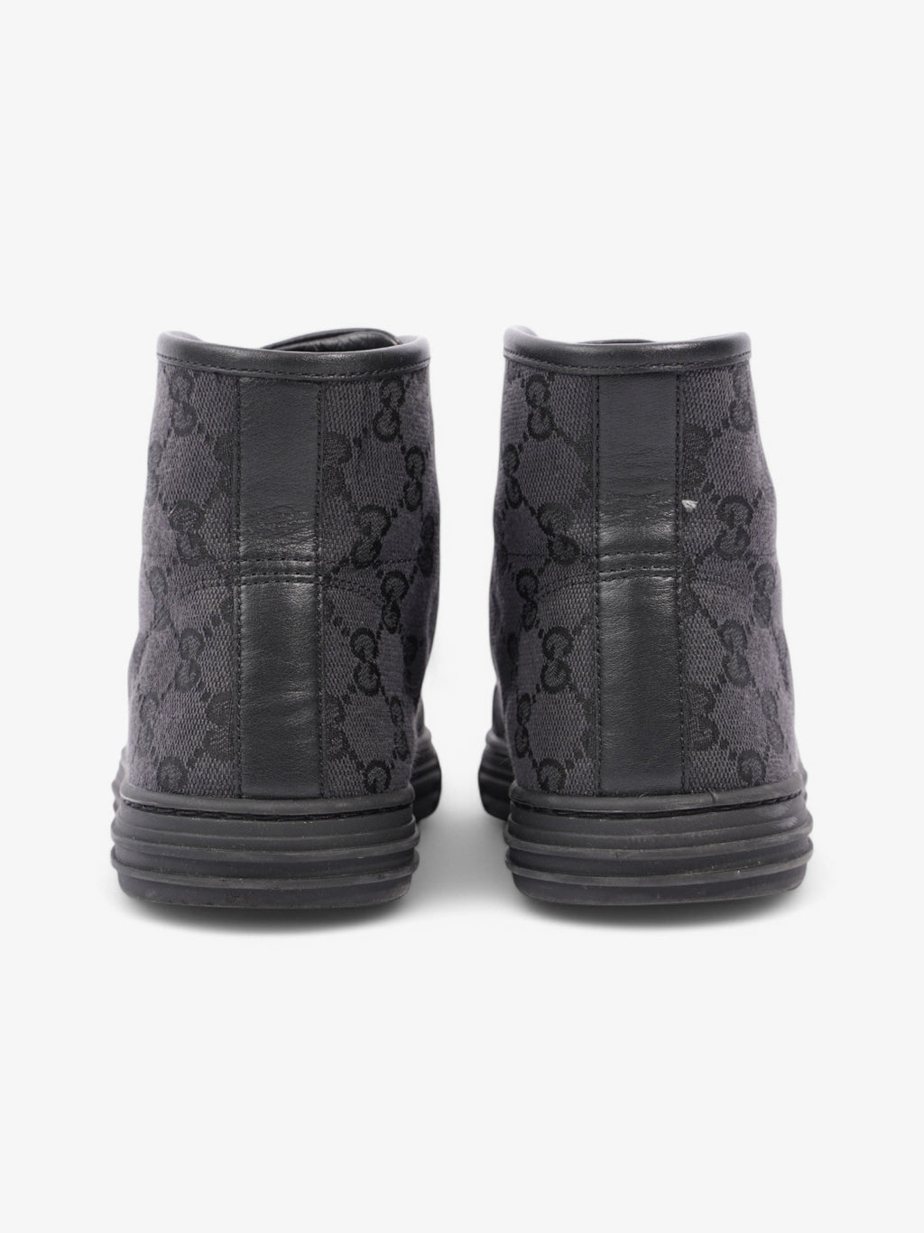 Gucci GG High-Top Sneakers Black / Grey Canvas EU 37 UK 4