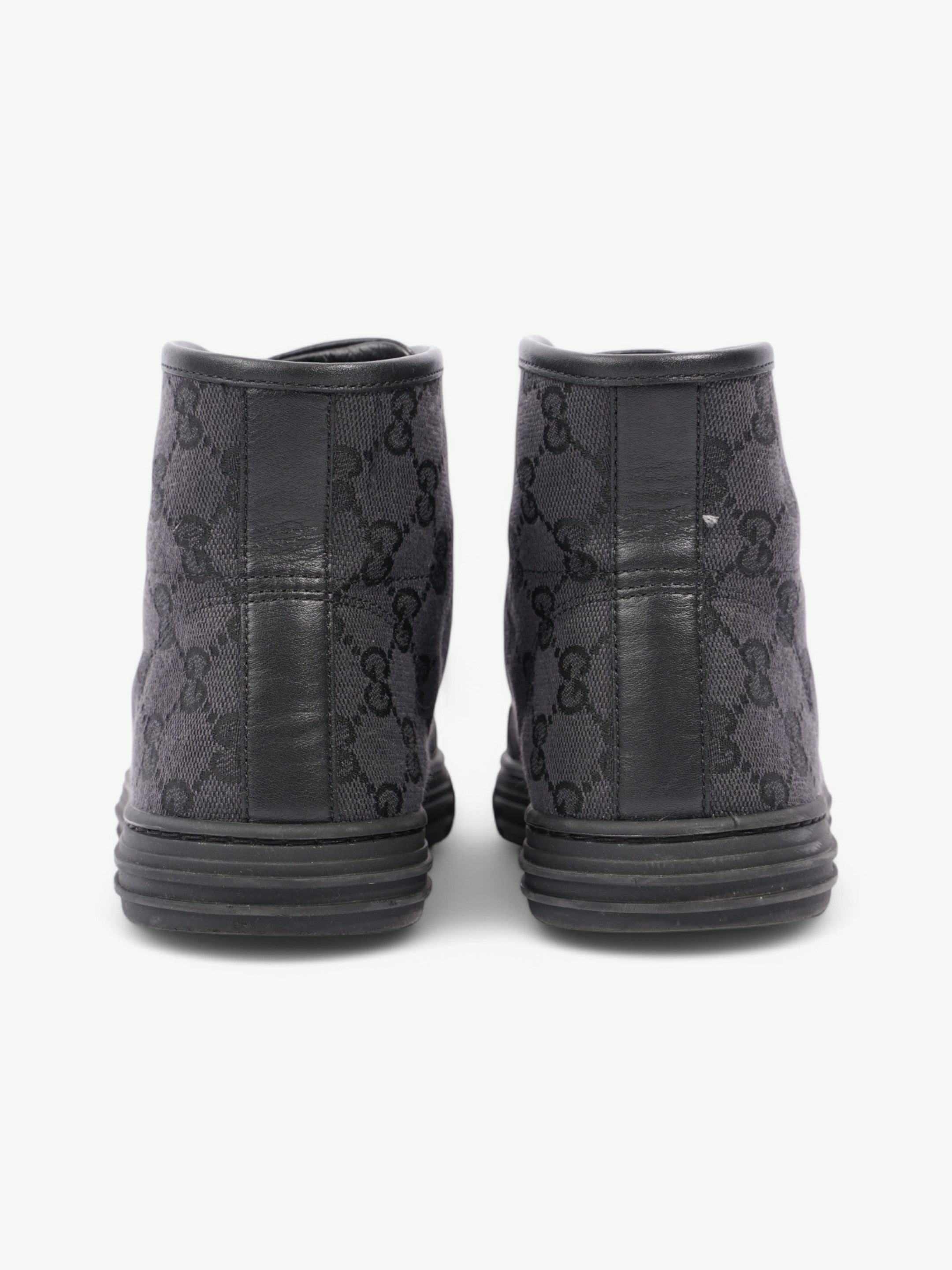 Gucci GG High-Top Sneakers Black / Grey Canvas EU 37 UK 4