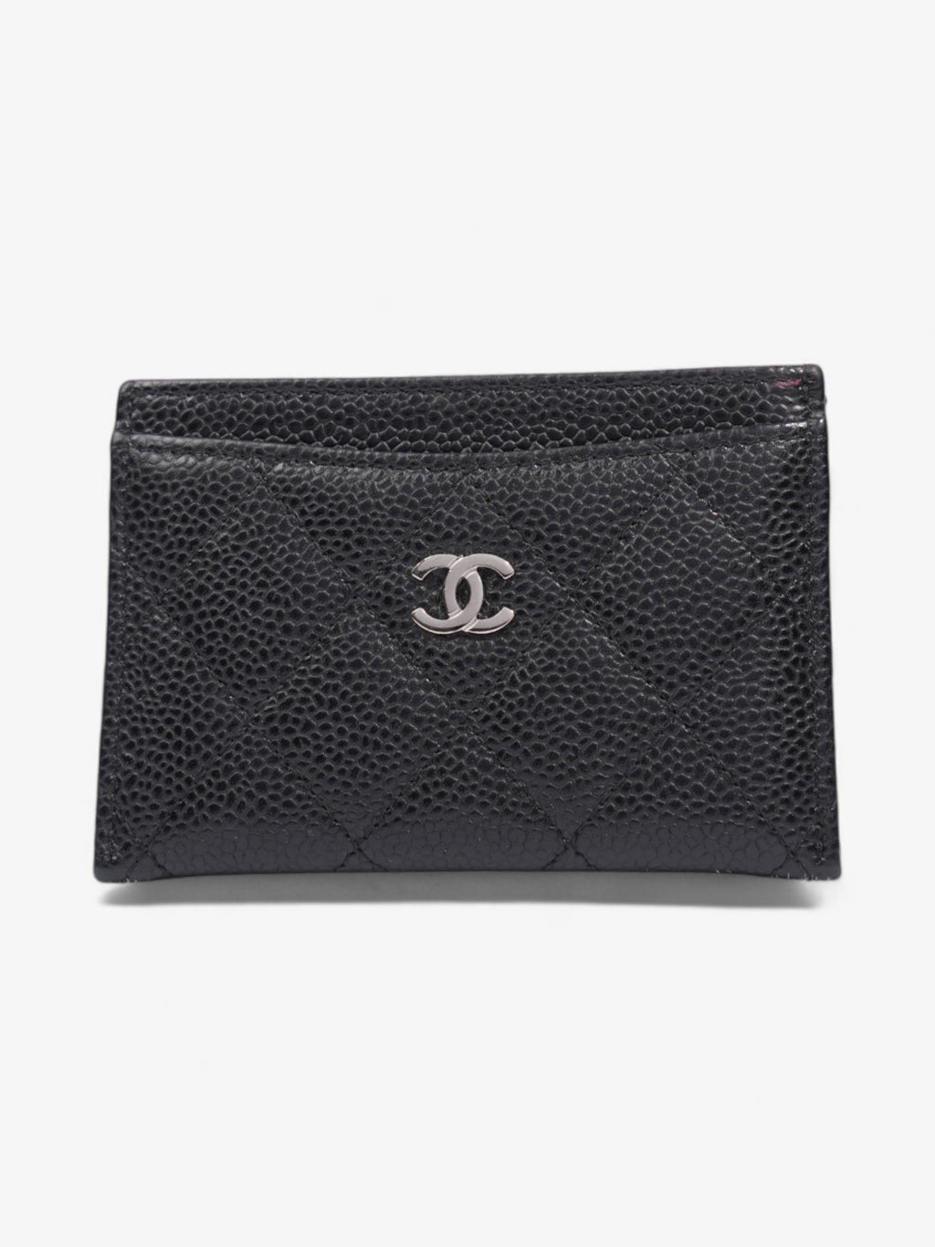 Chanel  Holder Black / Silver Caviar Leather