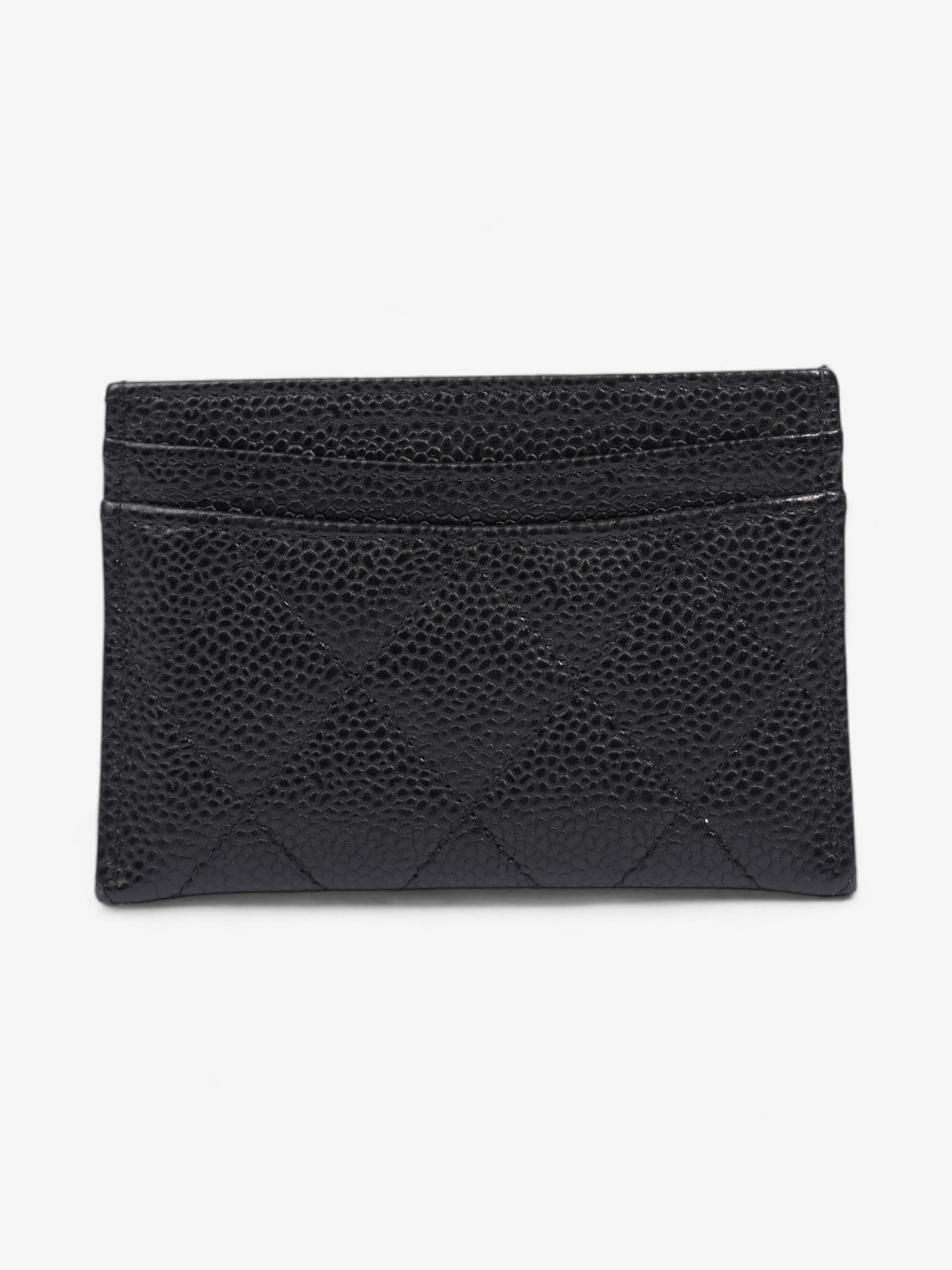 Chanel  Holder Black / Silver Caviar Leather