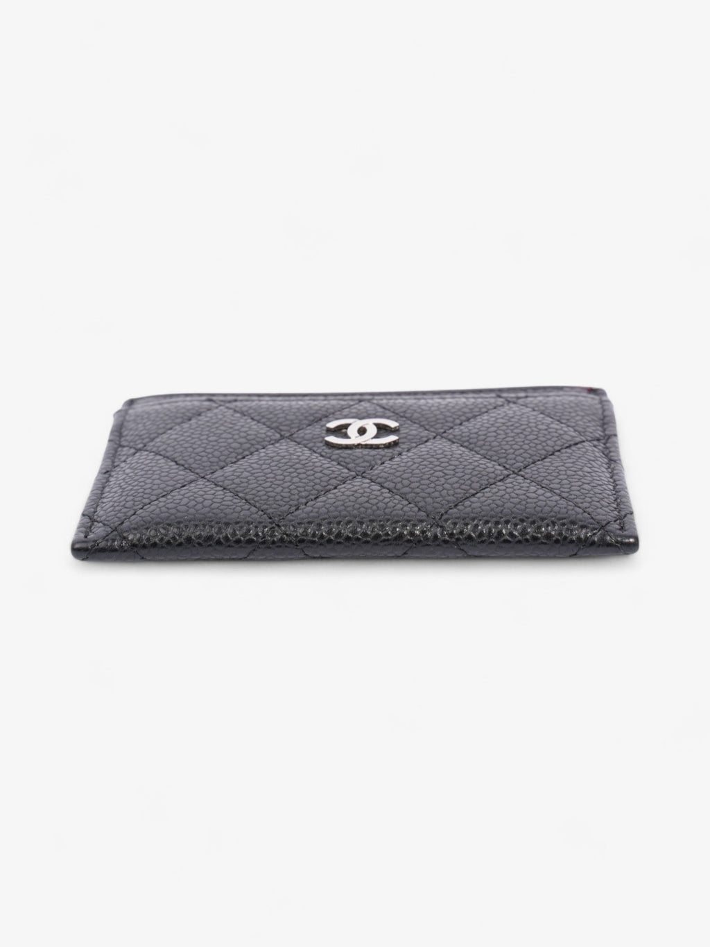 Chanel  Holder Black / Silver Caviar Leather