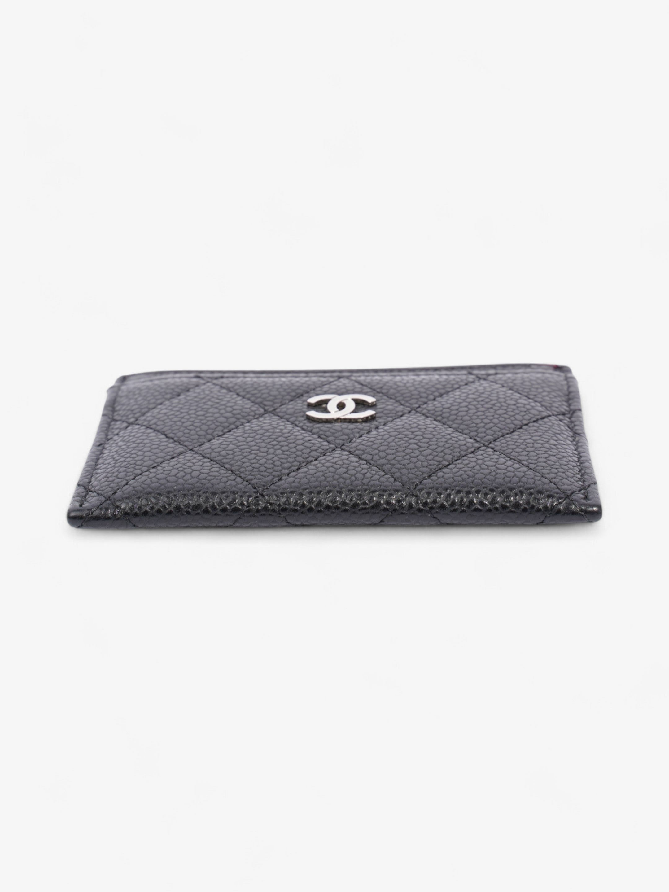 Chanel  Holder Black / Silver Caviar Leather