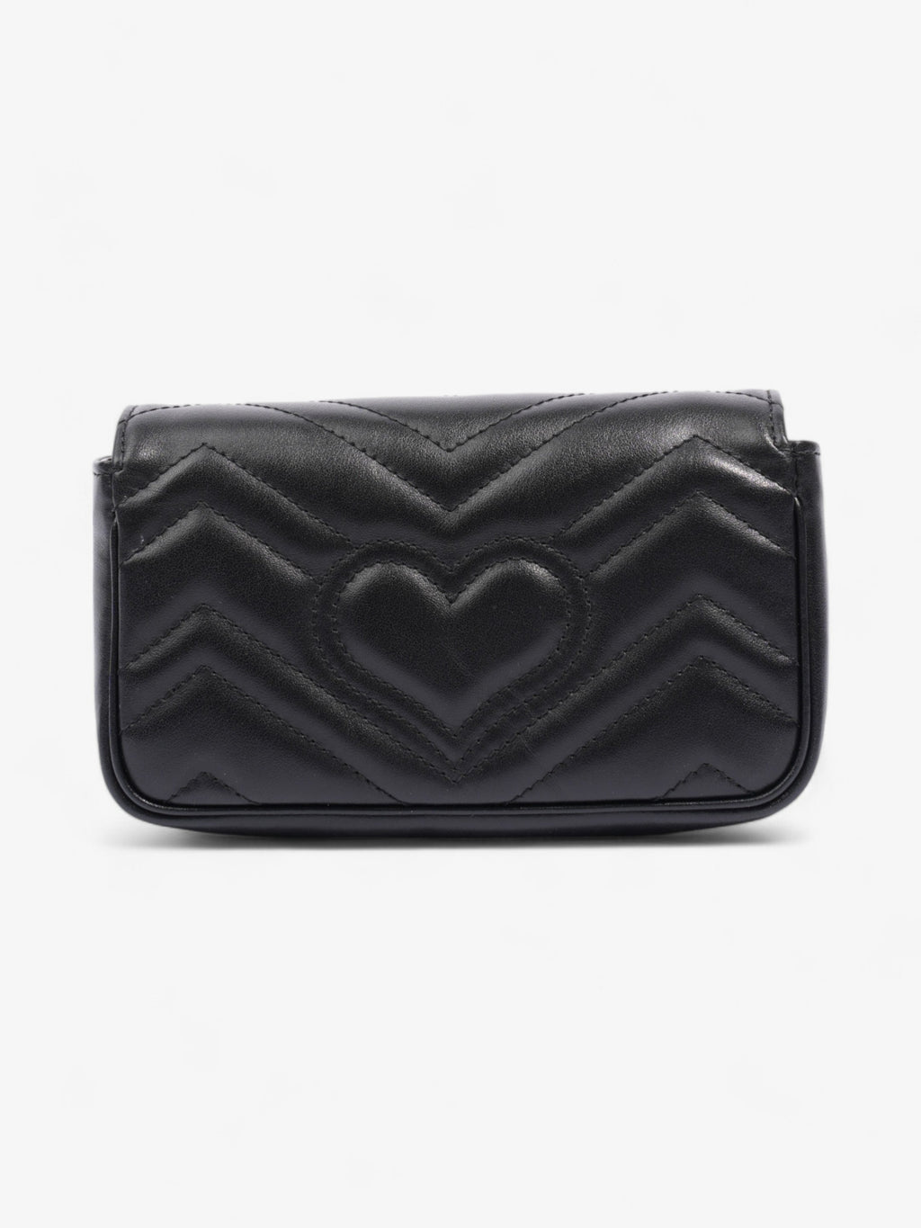 Gucci GG Marmont Black Matelasse Leather Super Mini
