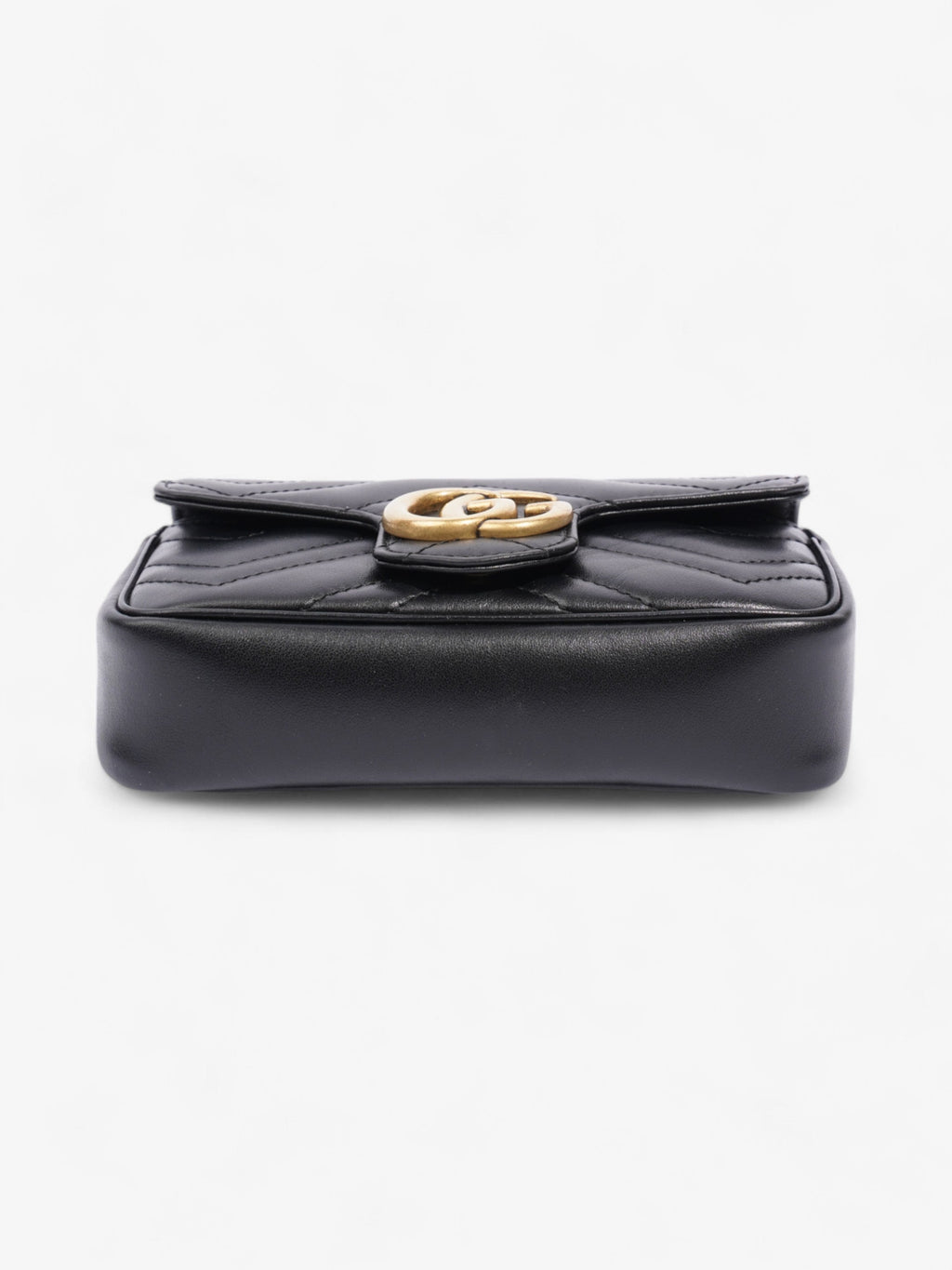 Gucci GG Marmont Black Matelasse Leather Super Mini