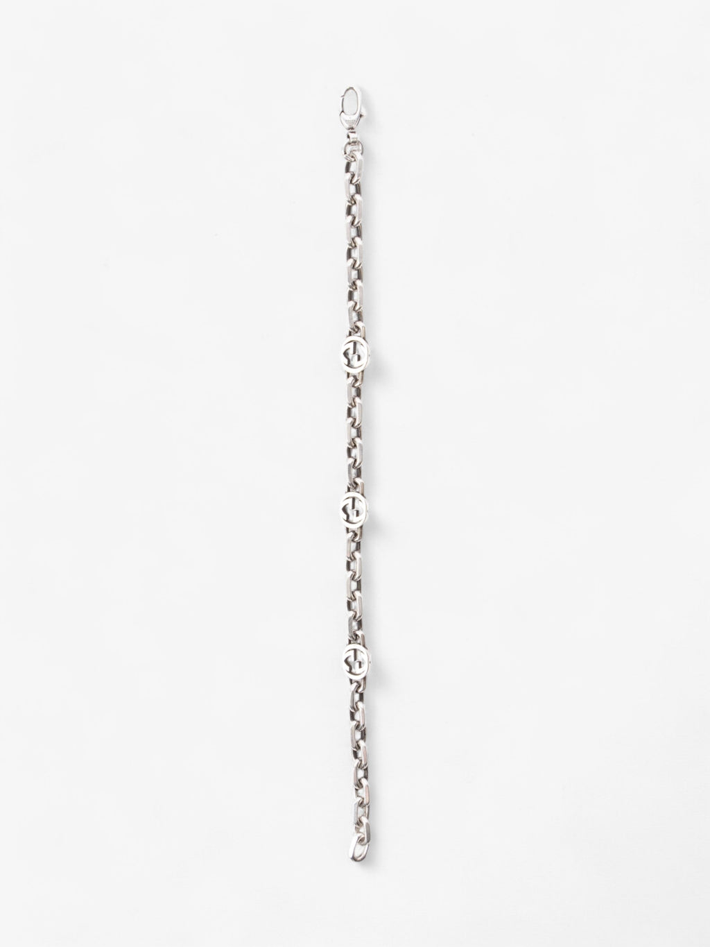 Gucci Interlocking G Chain Bracelet Silver Silver Sterling 21
