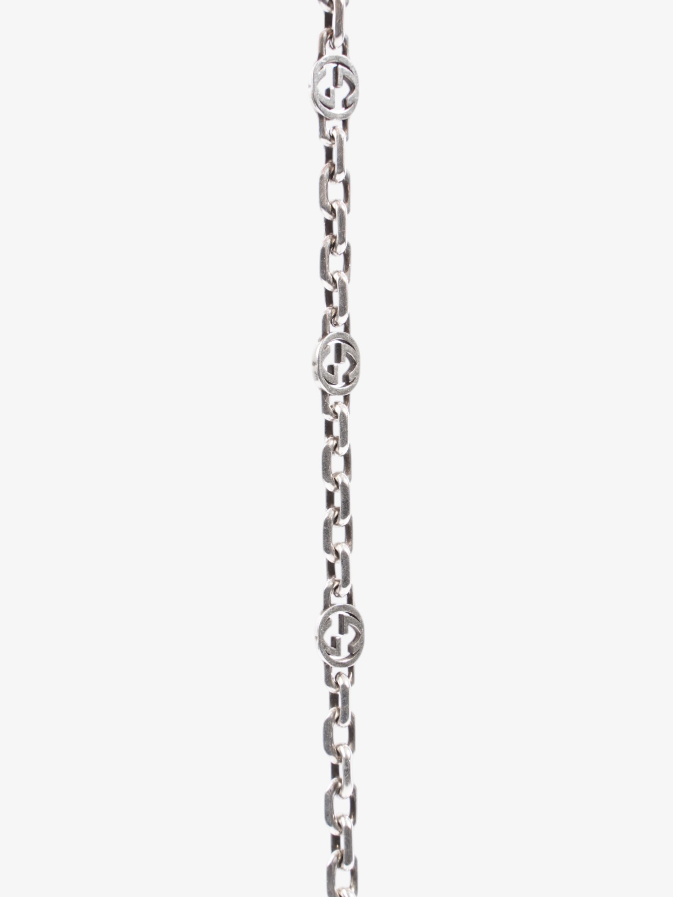 Gucci Interlocking G Chain Bracelet Silver Silver Sterling 21