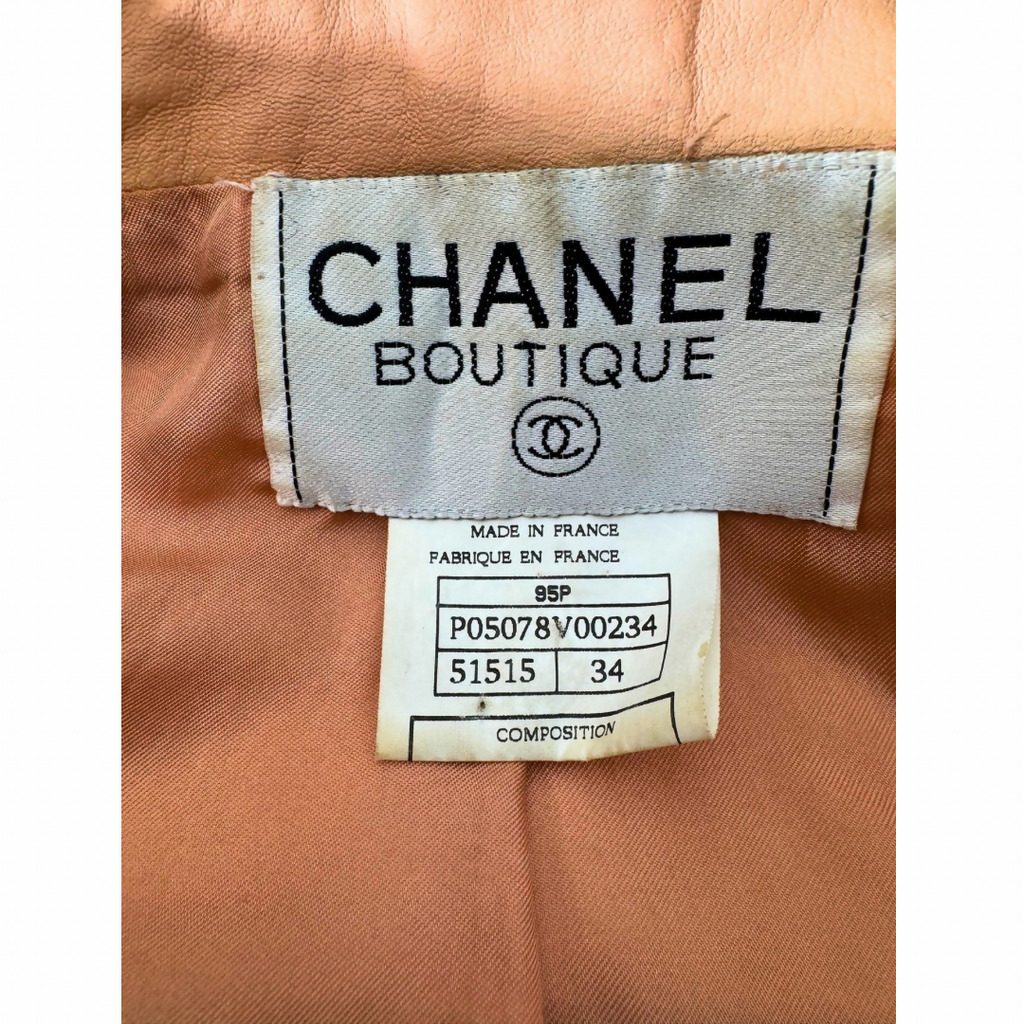 Chanel Vintage 95P Beige Cropped Jacket