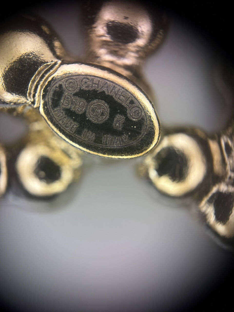 Chanel B19K Rhinestone English Word ‘CHANEL’ Brooch