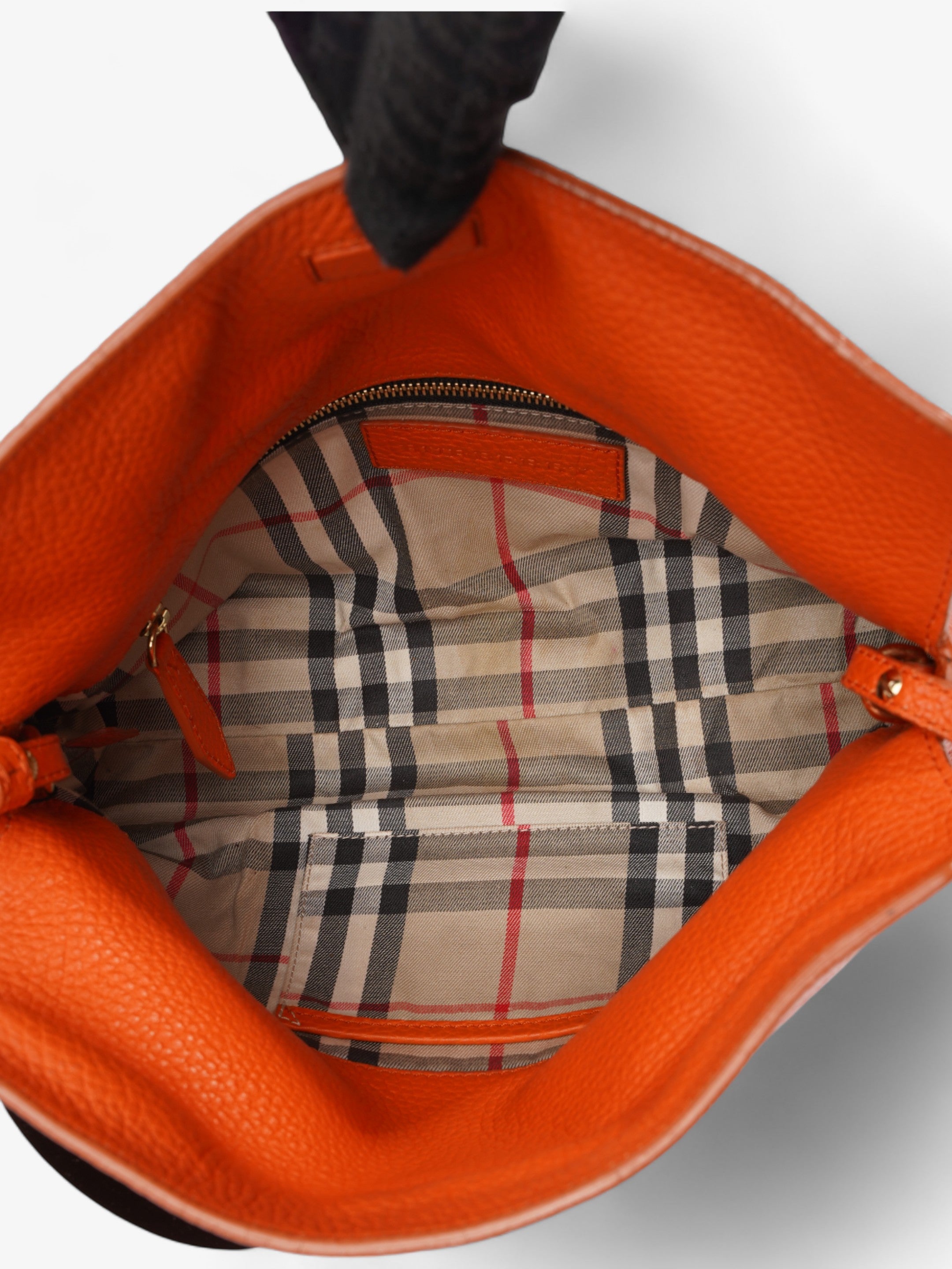 Burberry Clutch Orange Leather