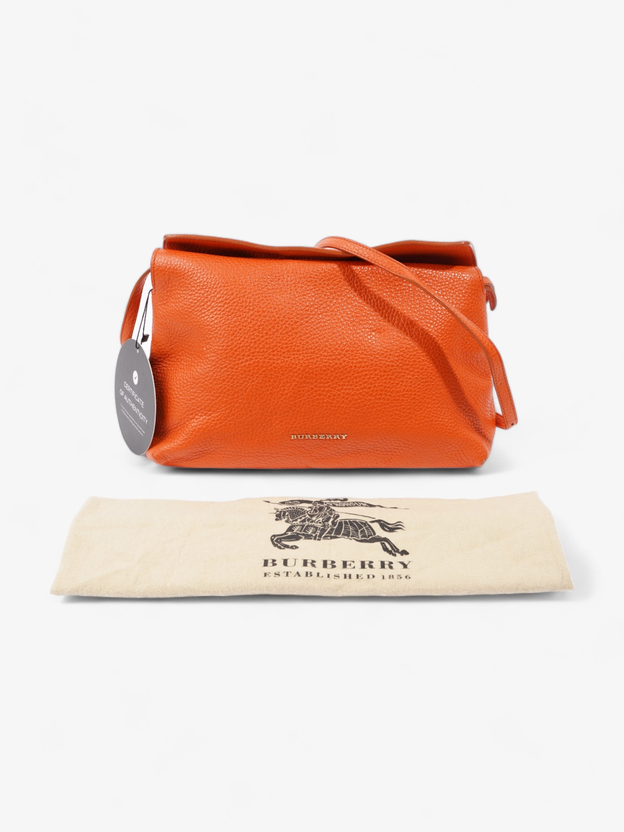 Burberry Clutch Orange Leather