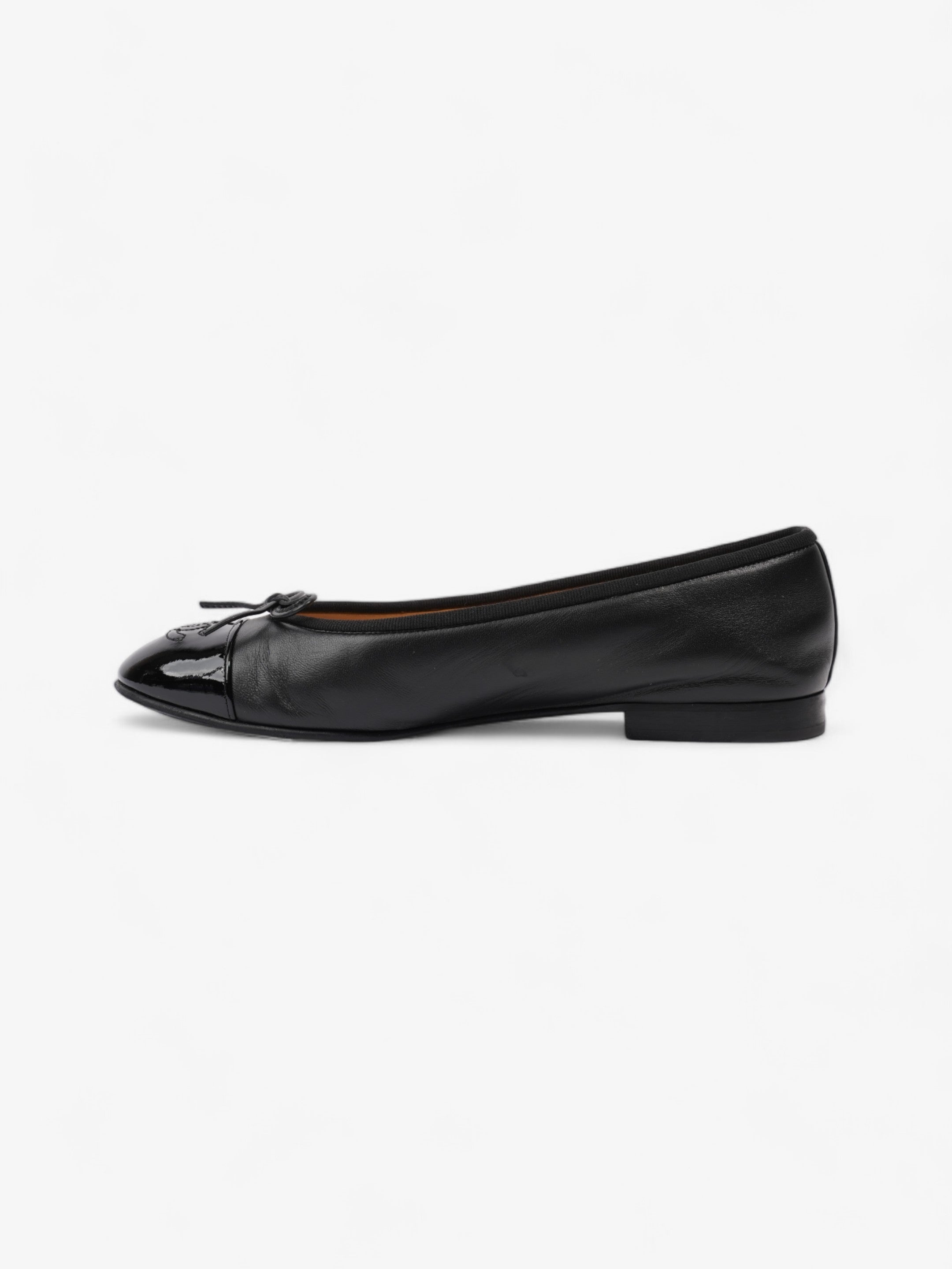 Chanel Ballet Flats Black Leather EU 38.5 UK 5.5