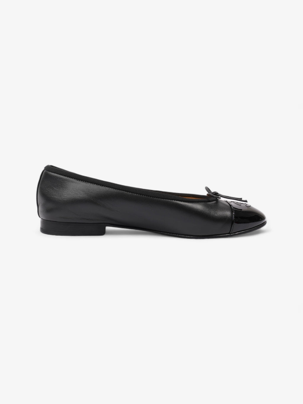 Chanel Ballet Flats Black Leather EU 38.5 UK 5.5