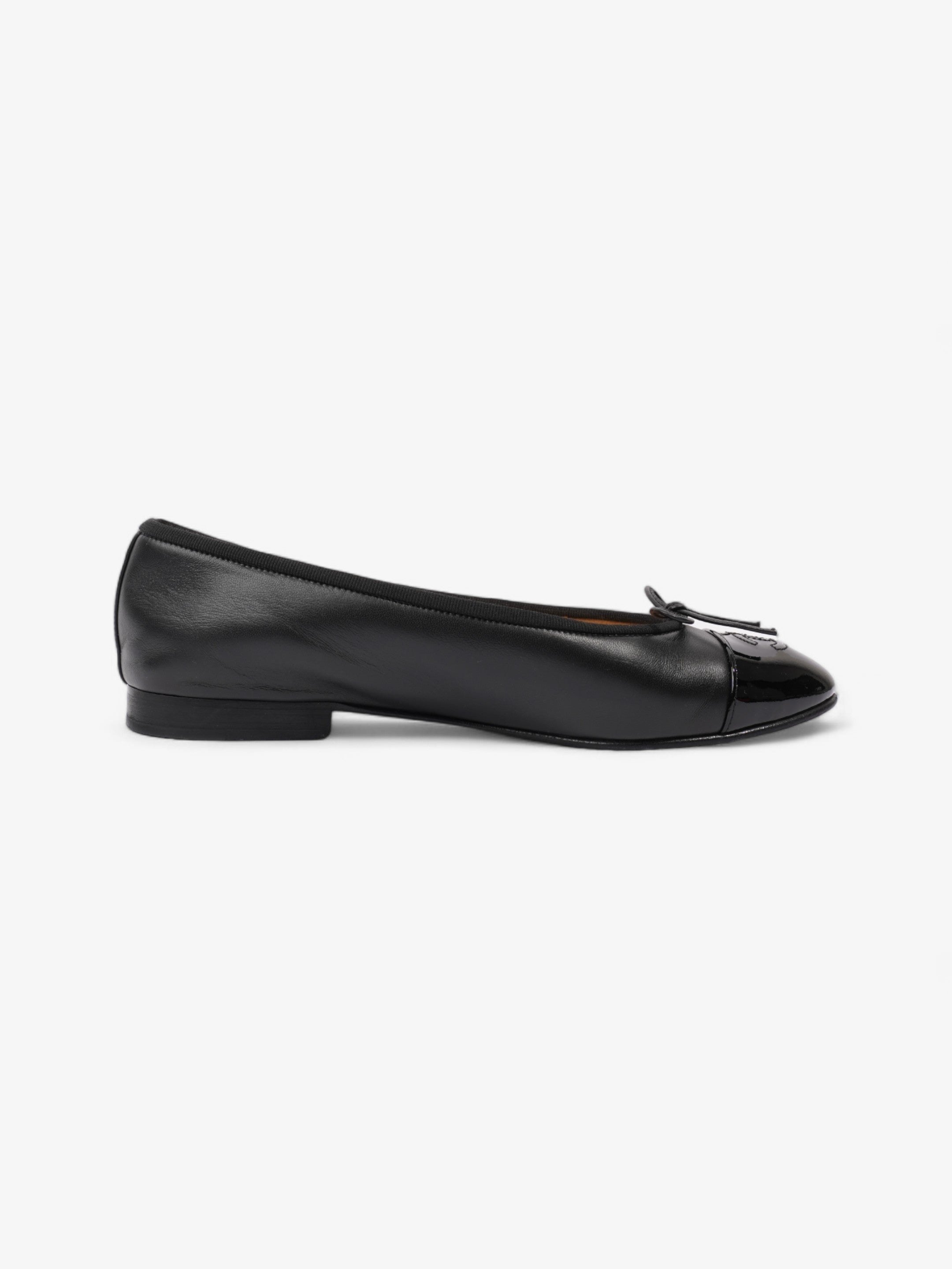 Chanel Ballet Flats Black Leather EU 38.5 UK 5.5
